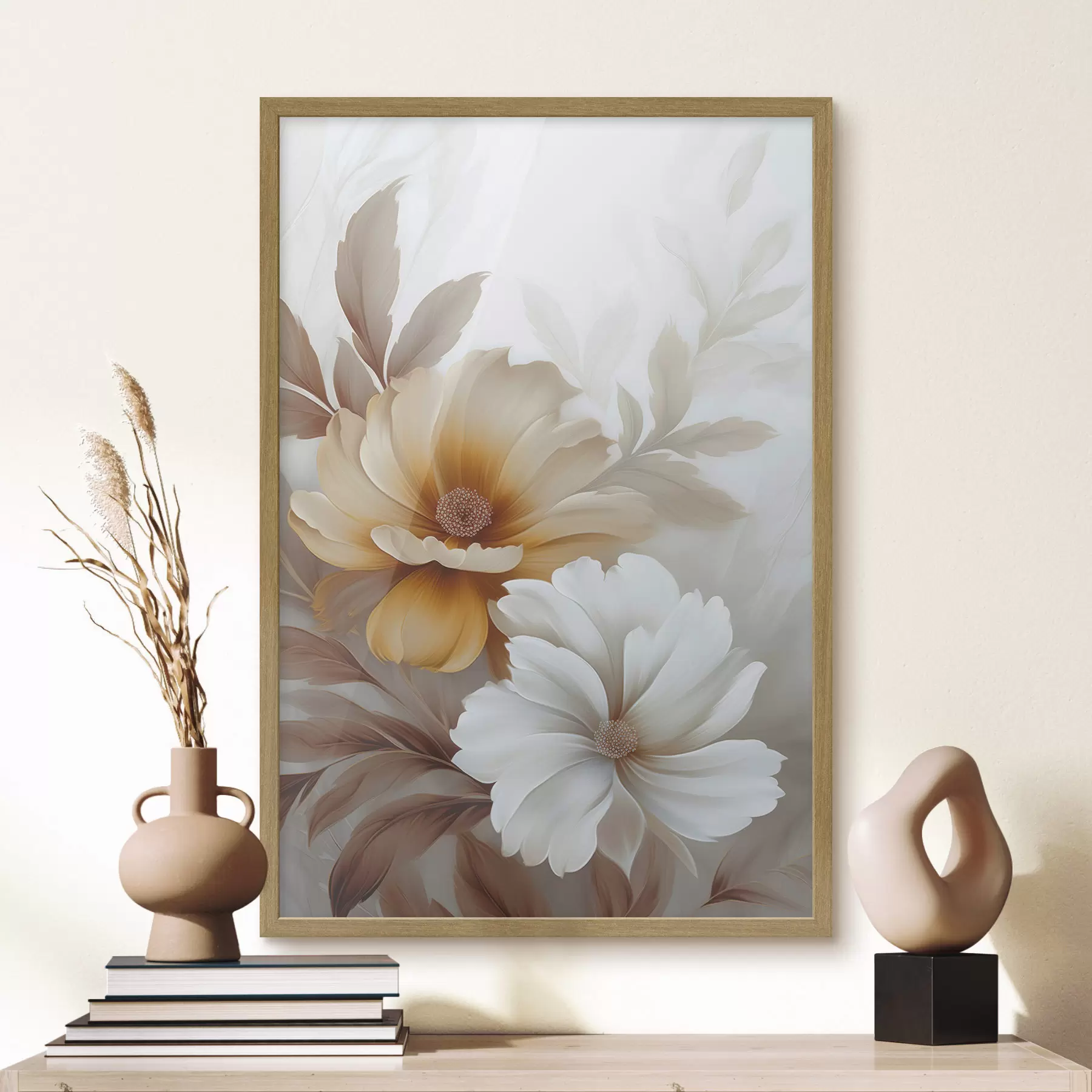 Fototapete Blumen mit Blättern f45745