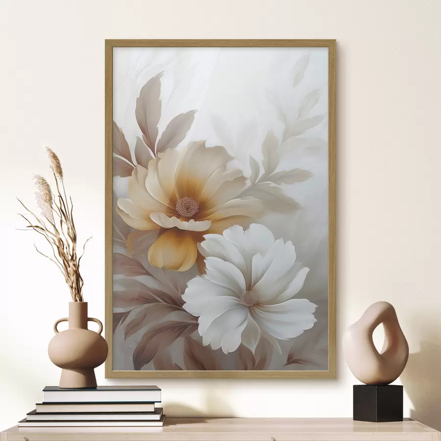 Fototapete Blumen mit Blättern f45745