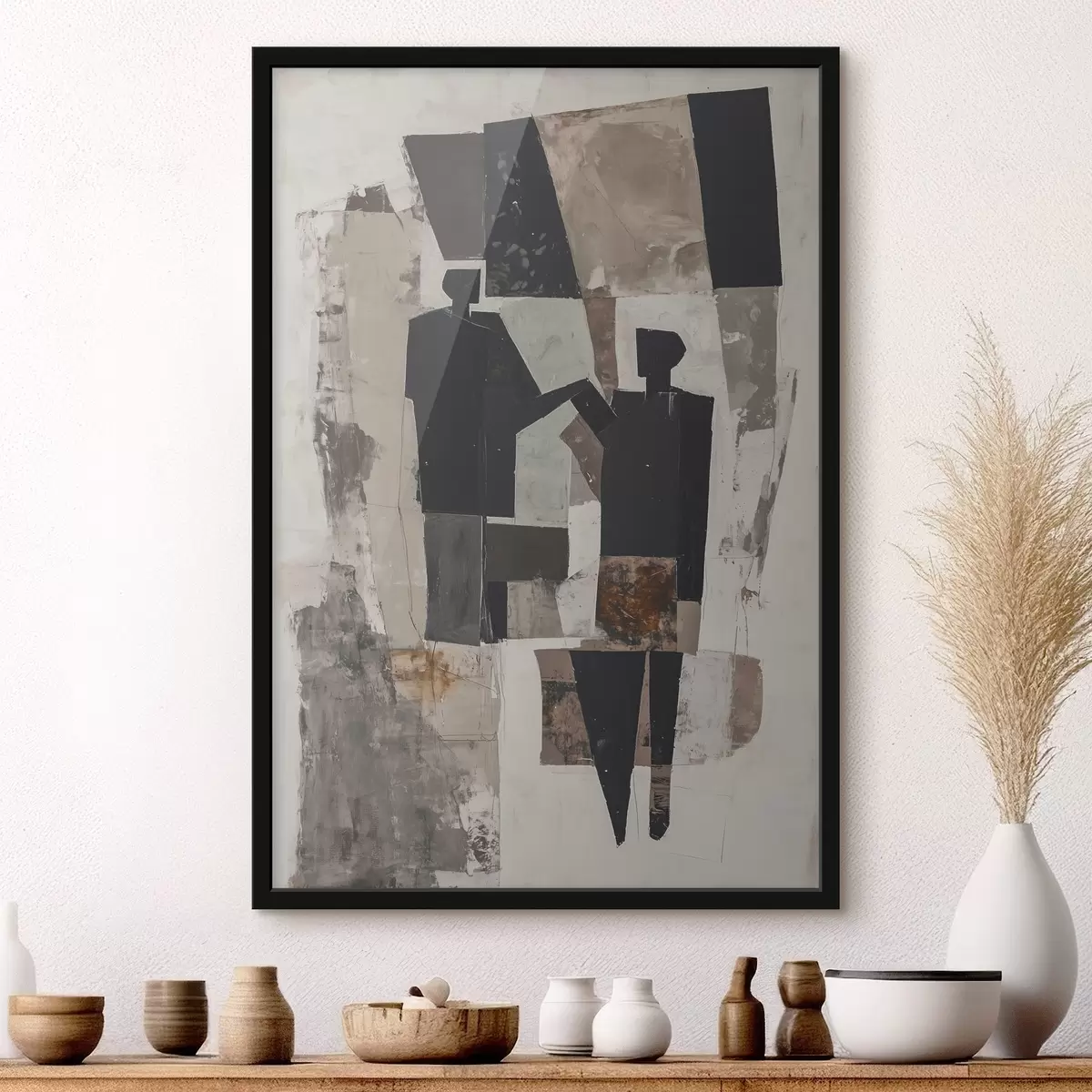 Poster Abstrakte Figuren eines Paares f45776