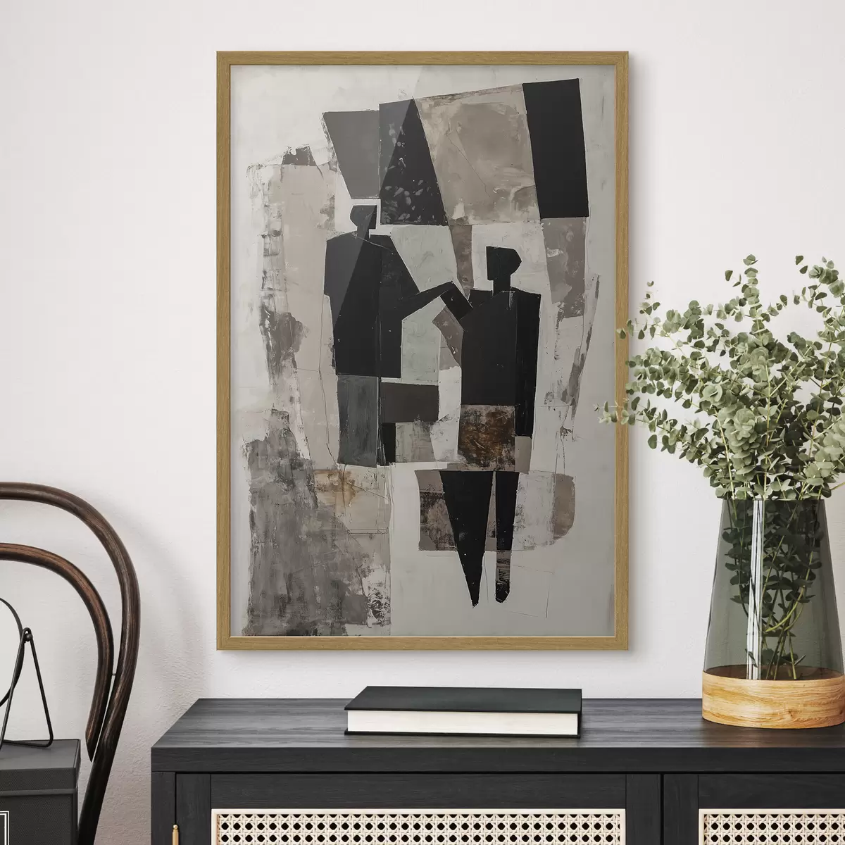 Poster Abstrakte Figuren eines Paares f45776
