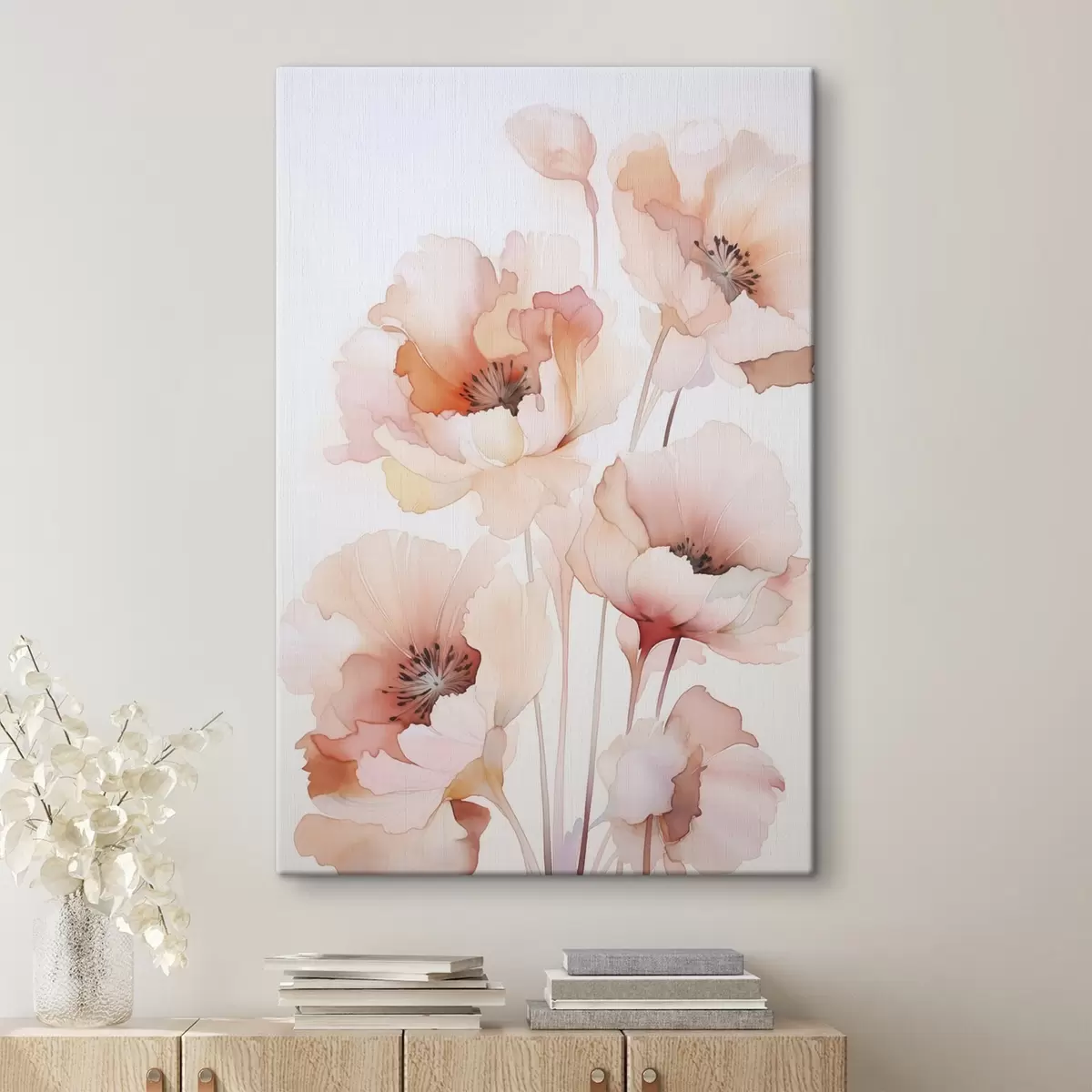 Fototapete Mohnblumen-Imitation Aquarell s45760
