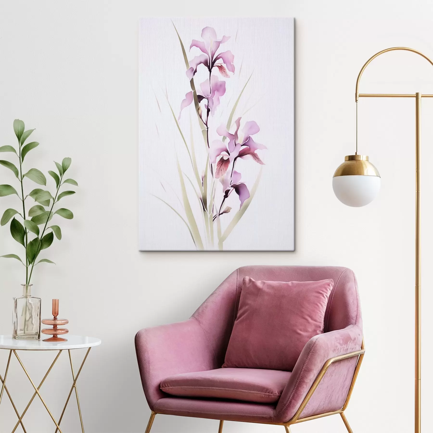 Fototapete Blumen Nachahmung von Aquarell s45763