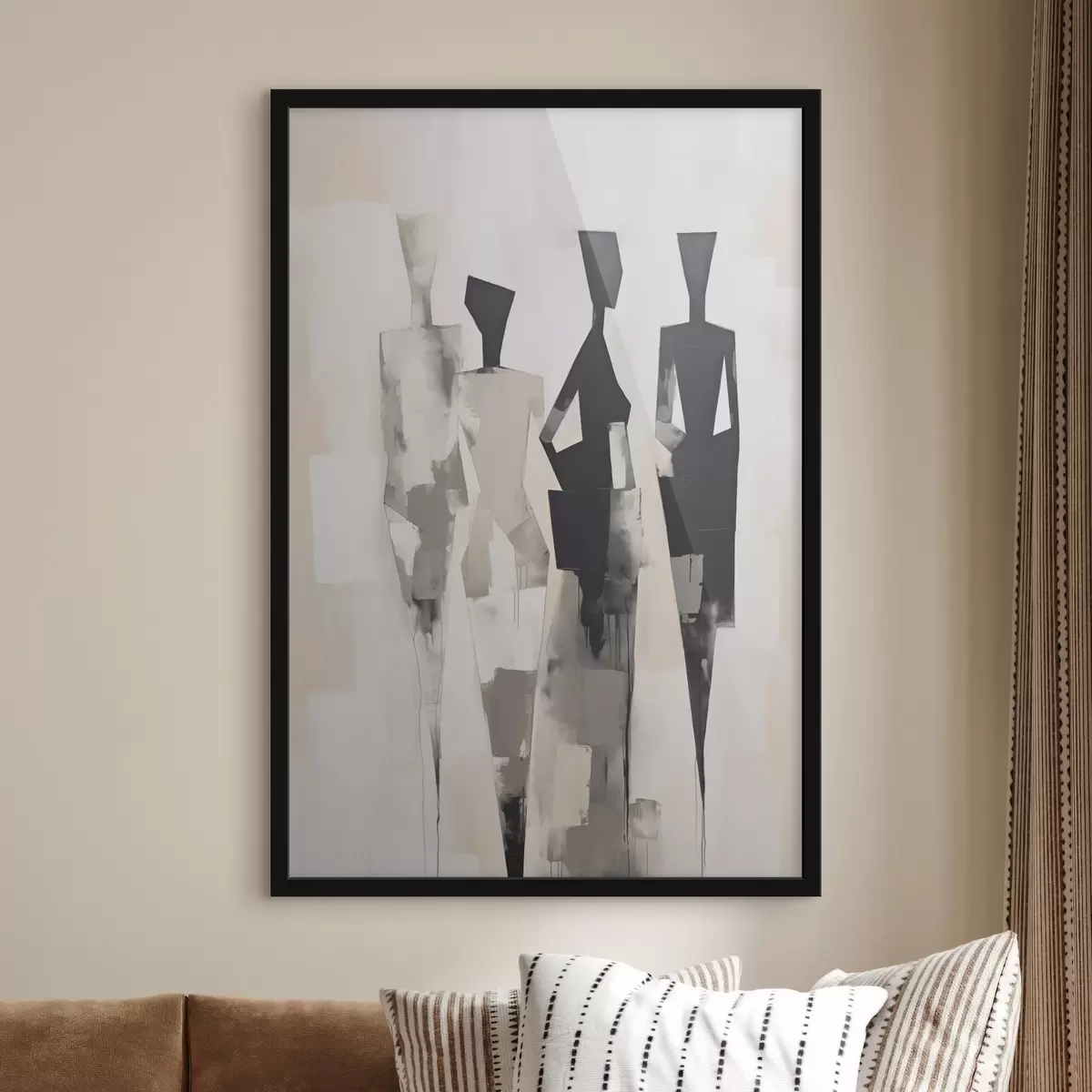 Poster Abstrakte Silhouetten von Menschen f45758