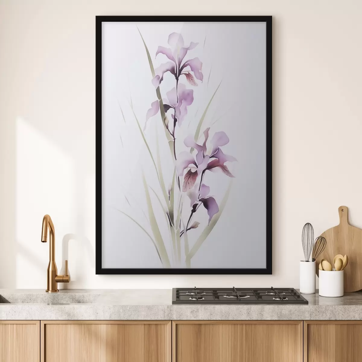 Poster Blumen Nachahmung von Aquarell f45763