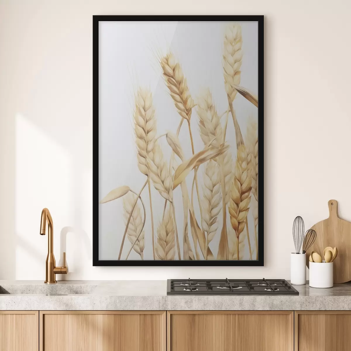 Poster Weizenähren-Imitation Aquarell f45769