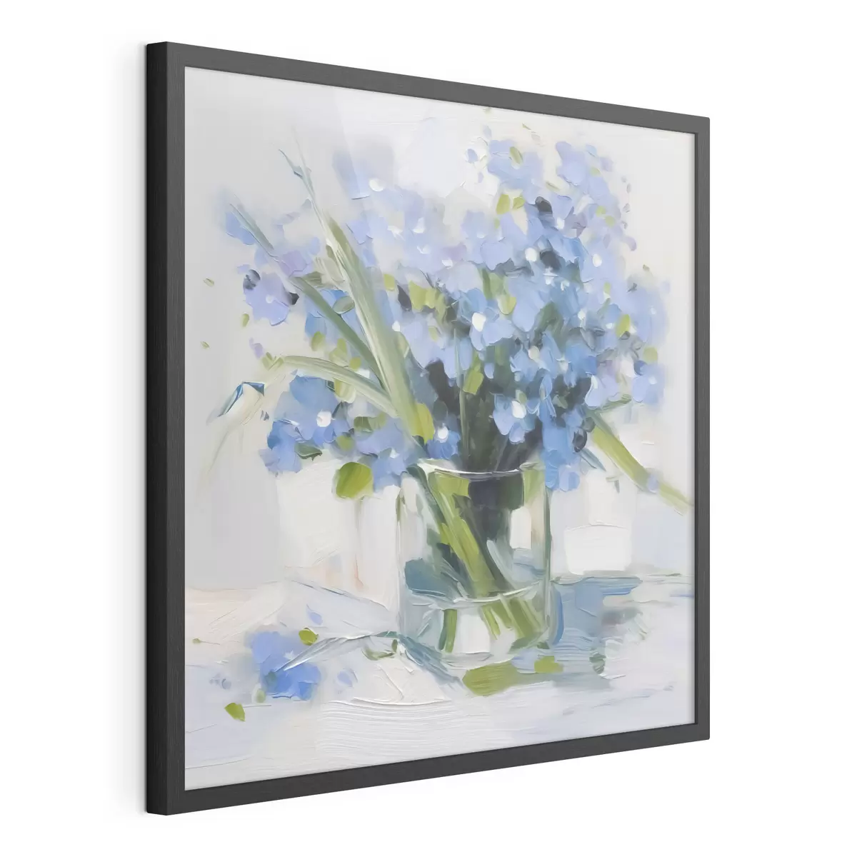 Poster Zarte Blumen in einer Glasvase f45773