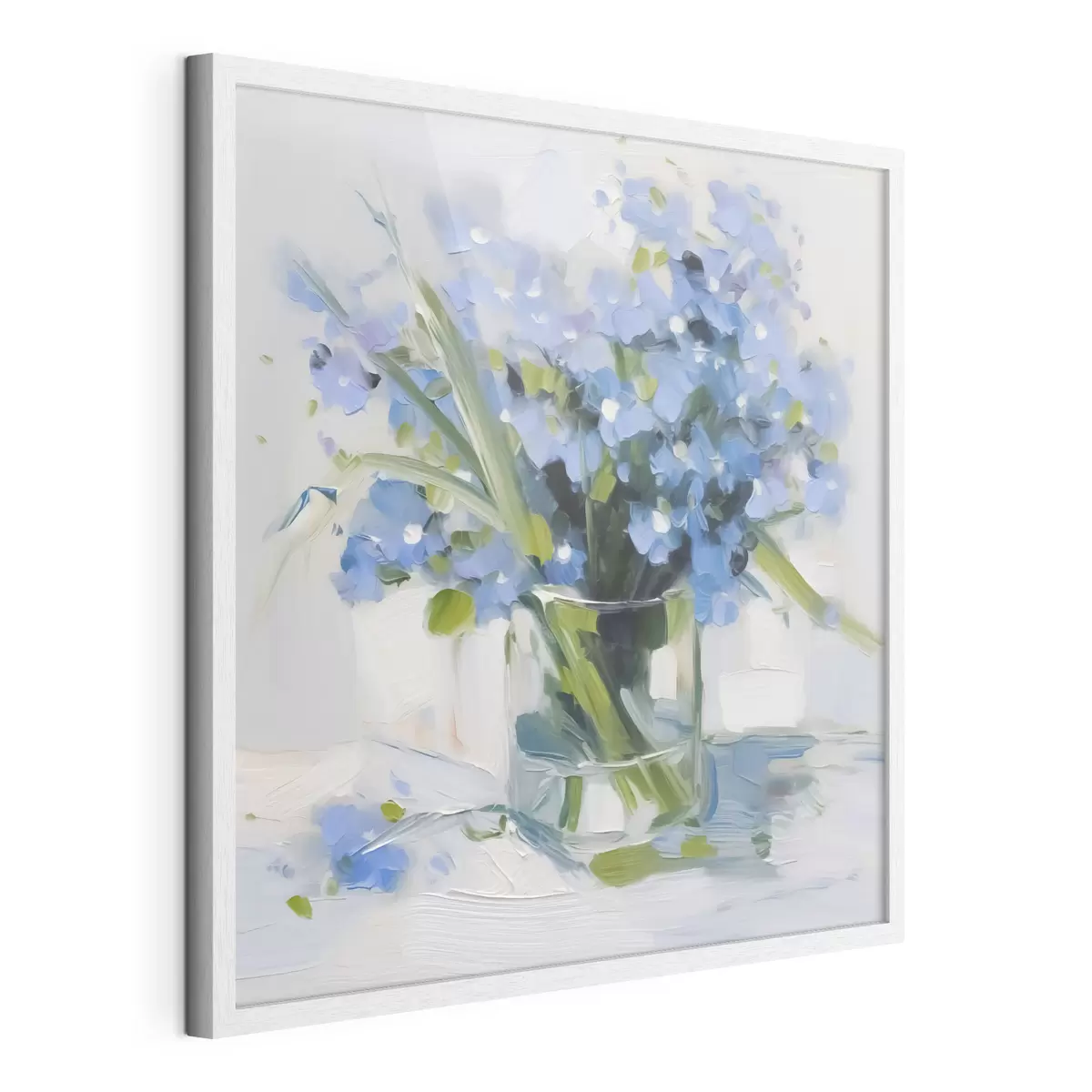 Poster Zarte Blumen in einer Glasvase f45773