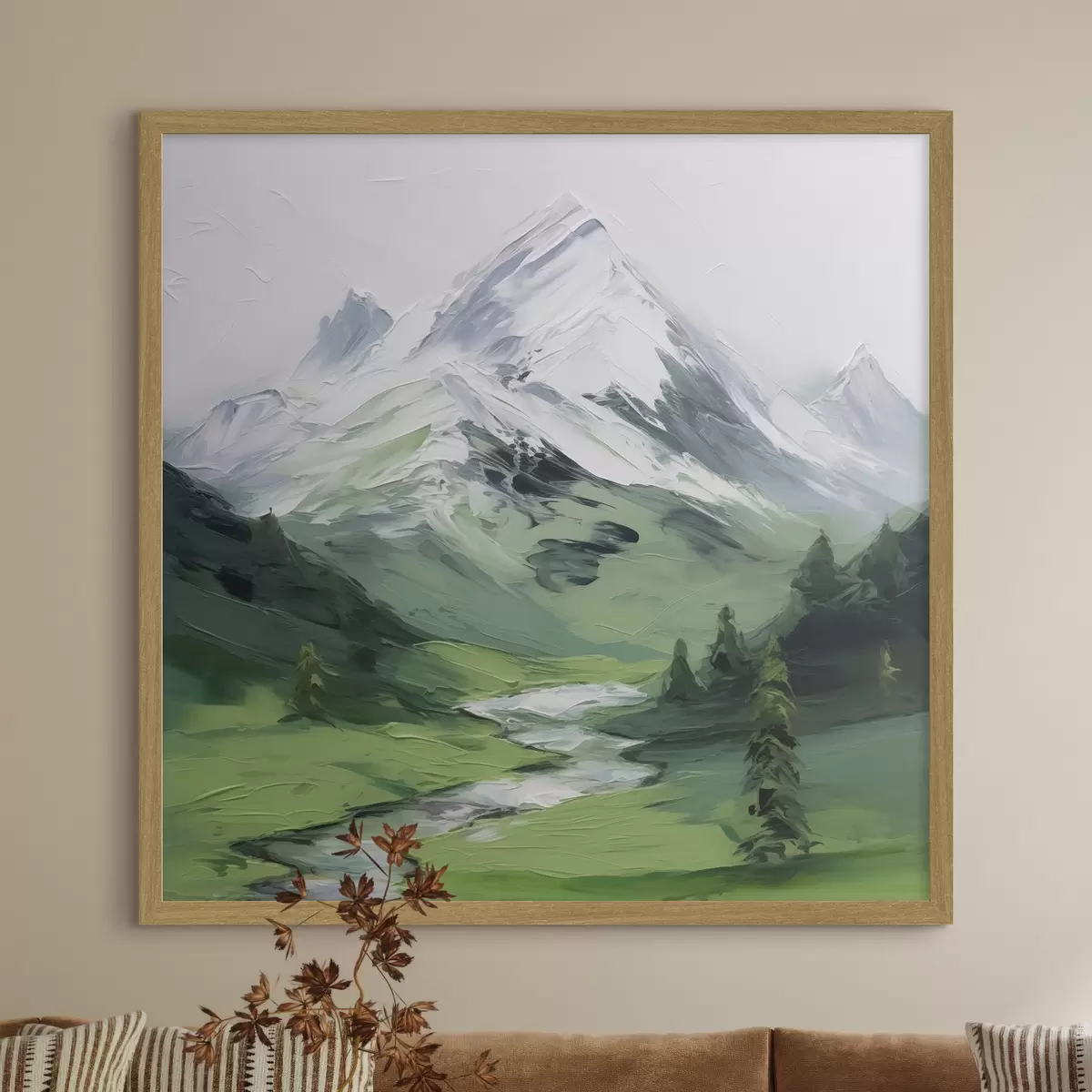Poster Berg-Tal-Imitationsgemälde f45775