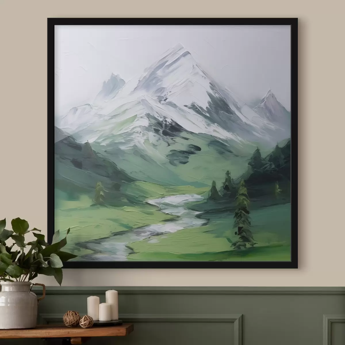 Poster Berg-Tal-Imitationsgemälde f45775