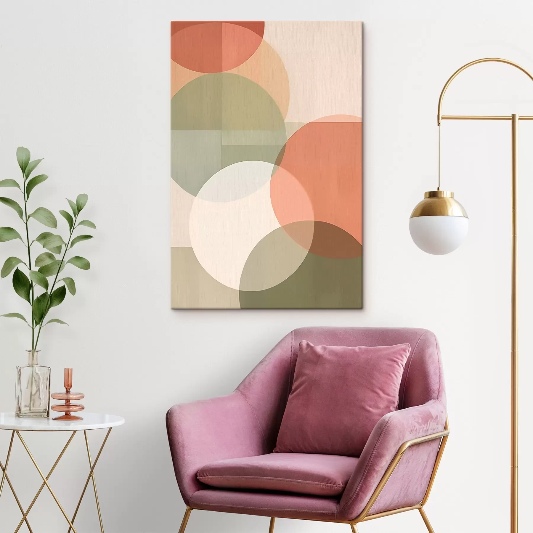 Fototapete Große abstrakte Kreise s45795