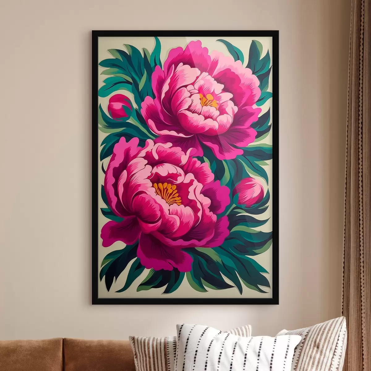 Poster Pfingstrosen aus der Nähe f45781