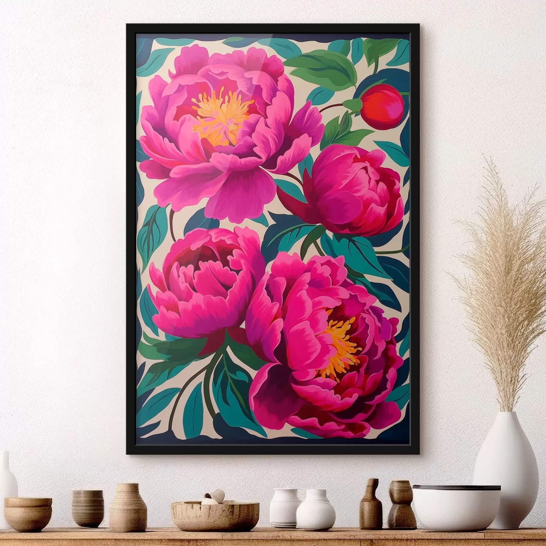 Fototapete Pfingstrosen aus der Nähe f45782