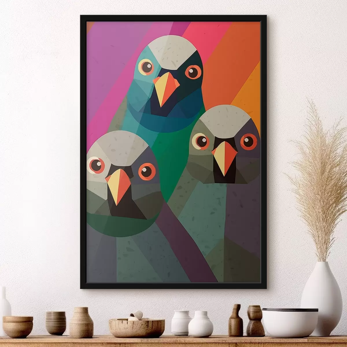 Poster Drei Tauben f45799