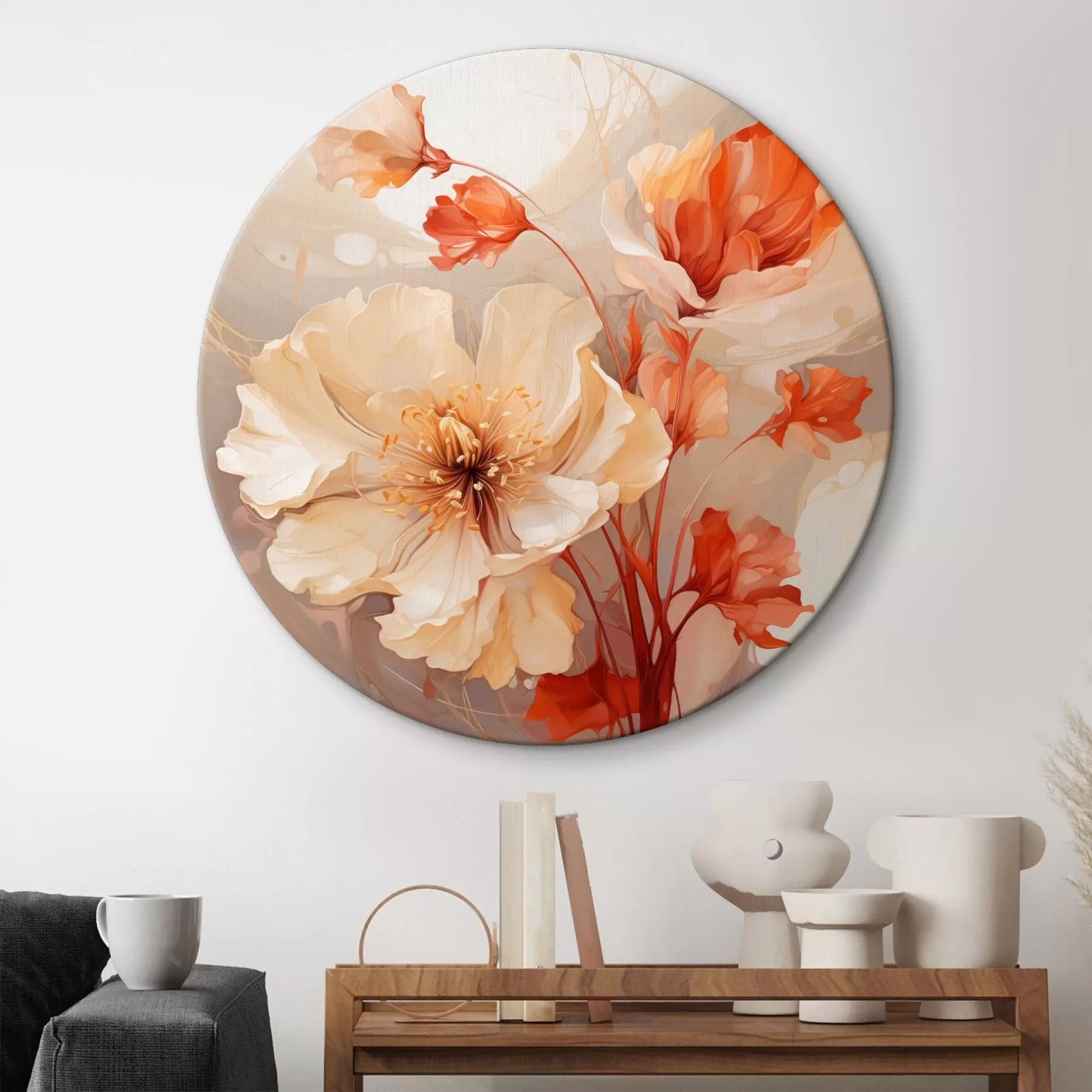 Fototapete Zauberhafte Blumen in Pastelltönen im verträumten Stil r45042