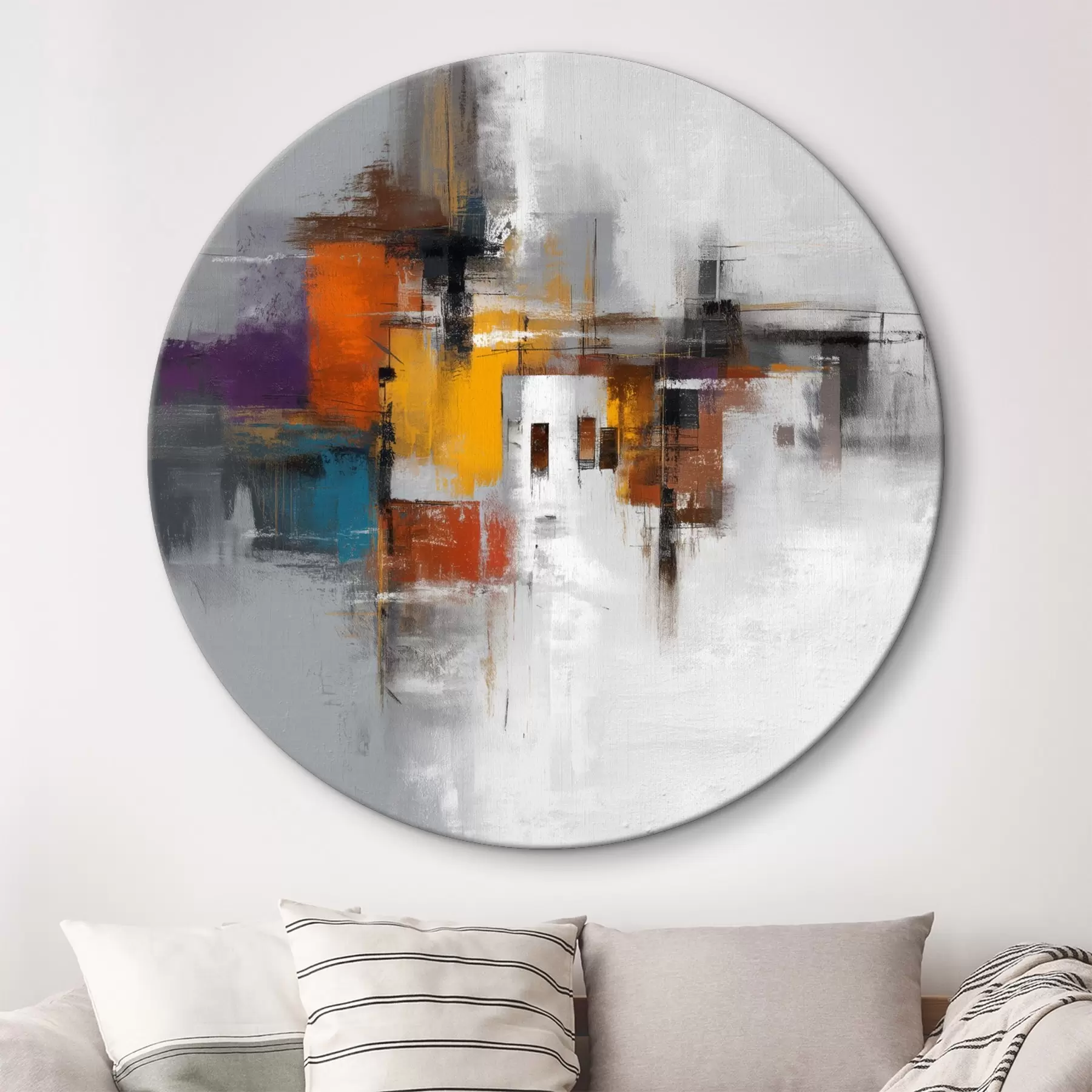 Fototapete Bunte Abstraktion mit geometrischen Motiven r45239
