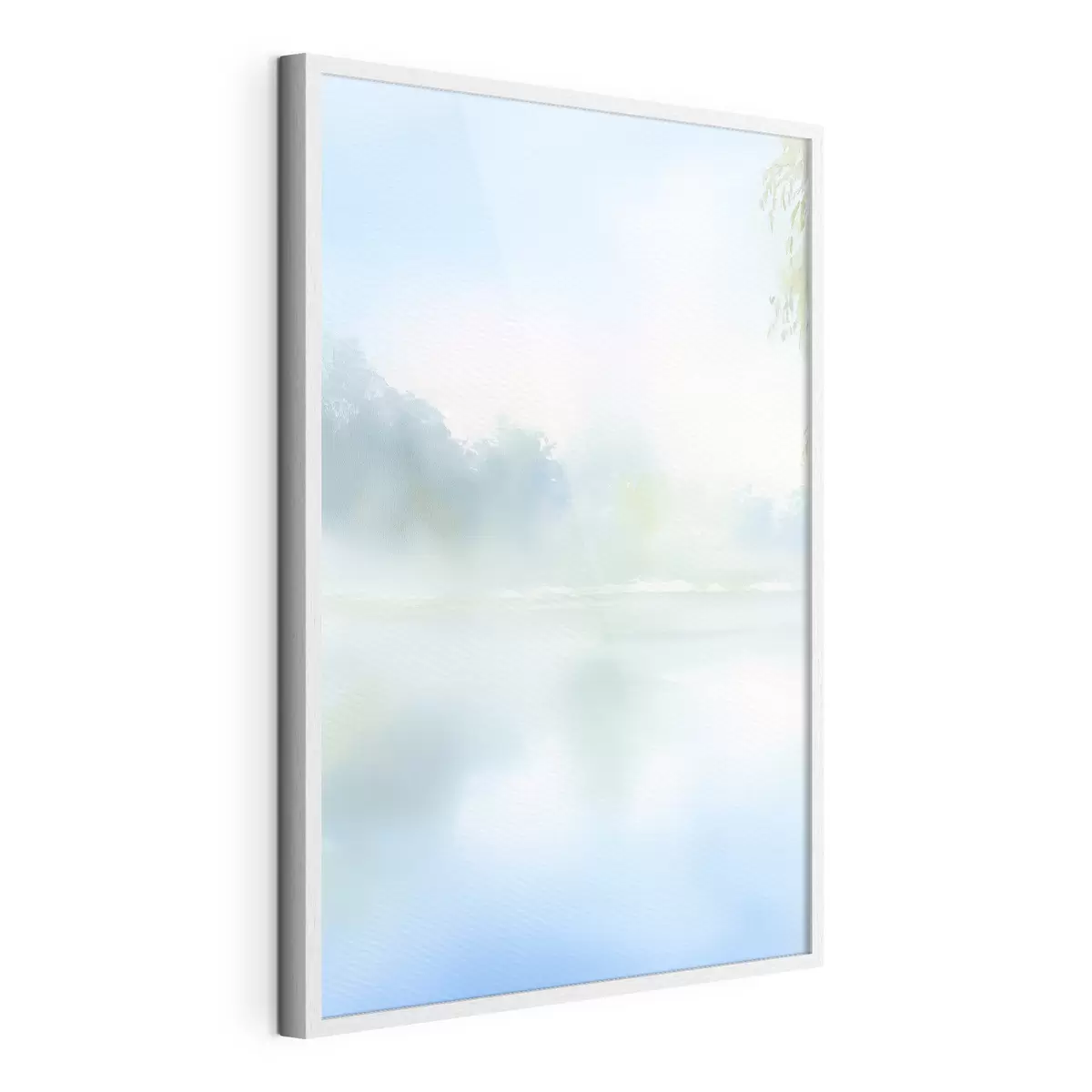 Poster aquarellsee in Blautönen f45714