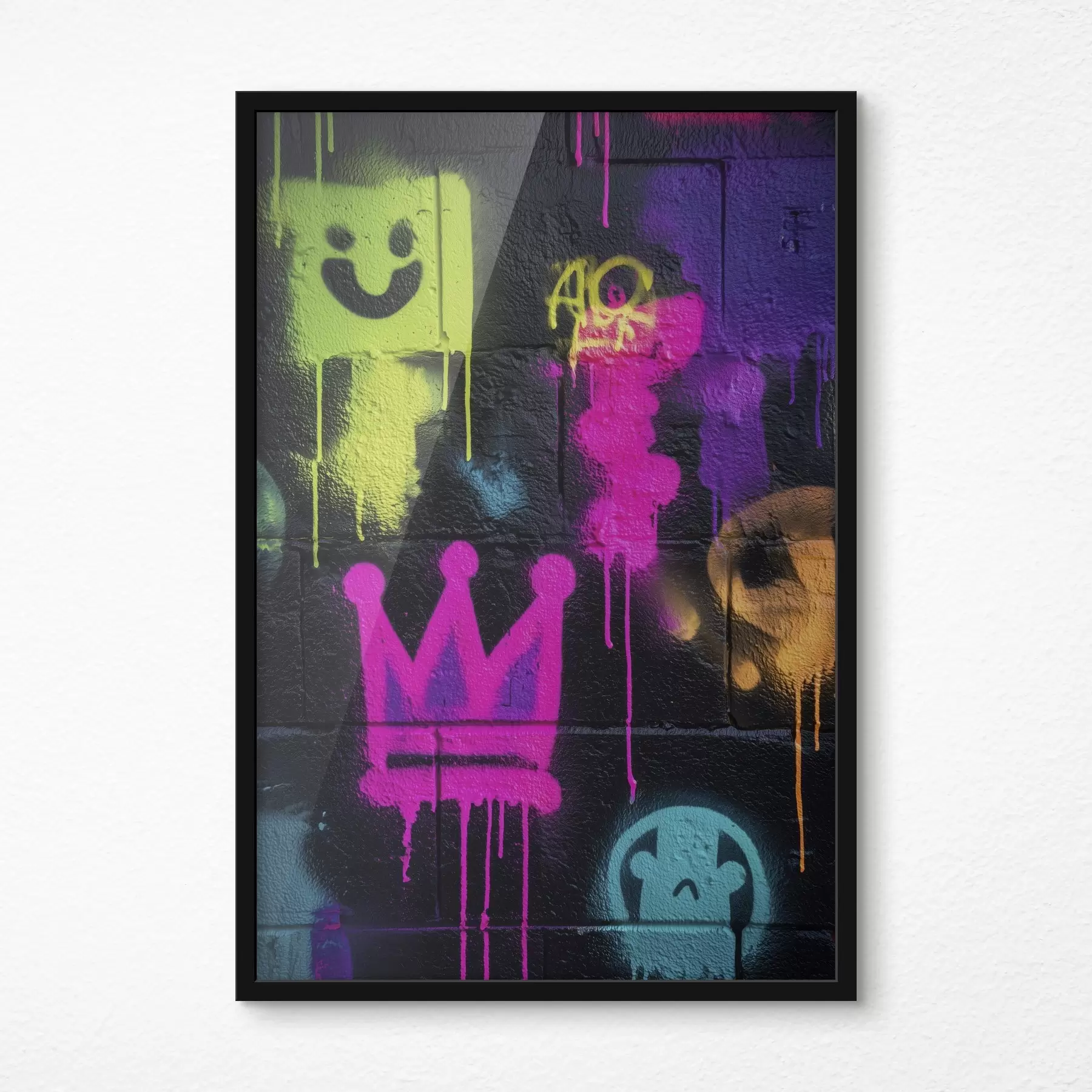 Fototapete leuchtende Straßenkunst auf dunklem Hintergrund f45717