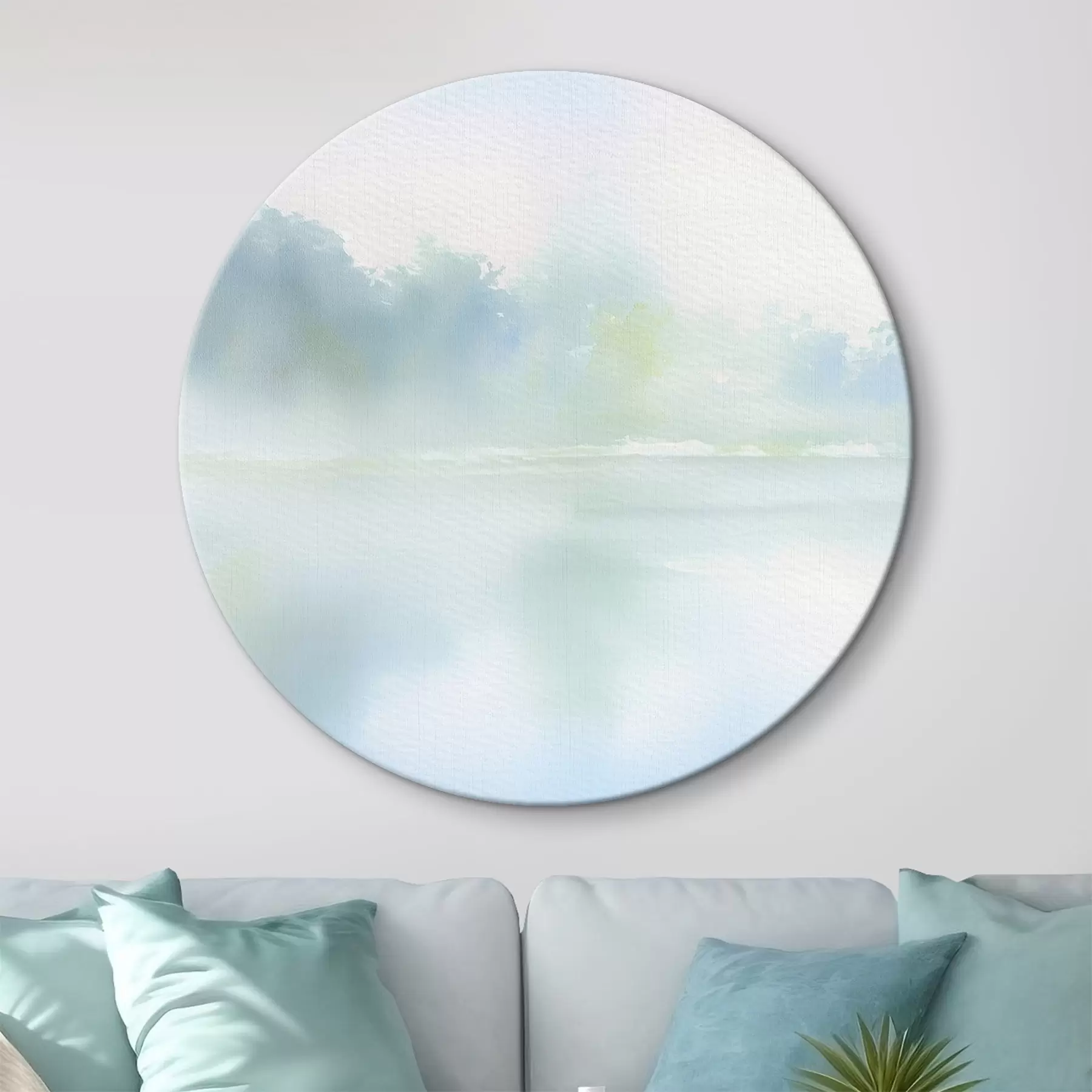 Fototapete aquarellsee in Blautönen r45714