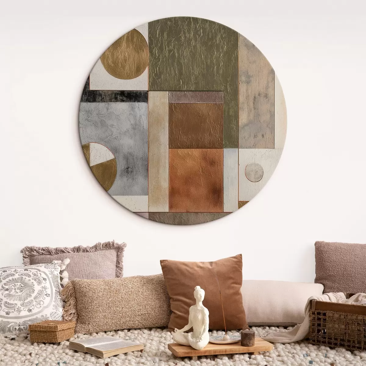 Runde Wandbilder abstrakte moderne Geometrie r45729