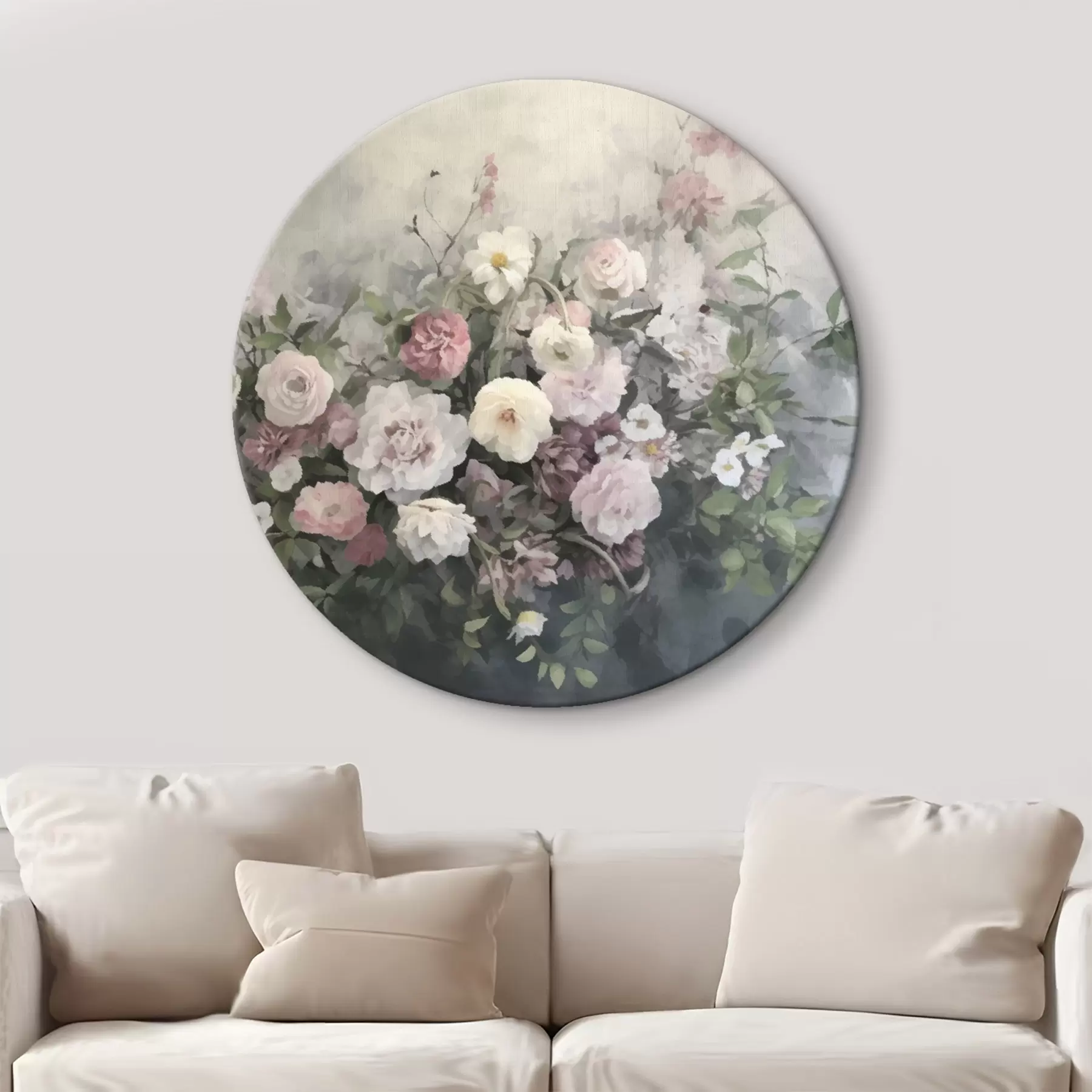 Fototapete Ein romantischer Strauß aus rosa und weißen Blumen r45817
