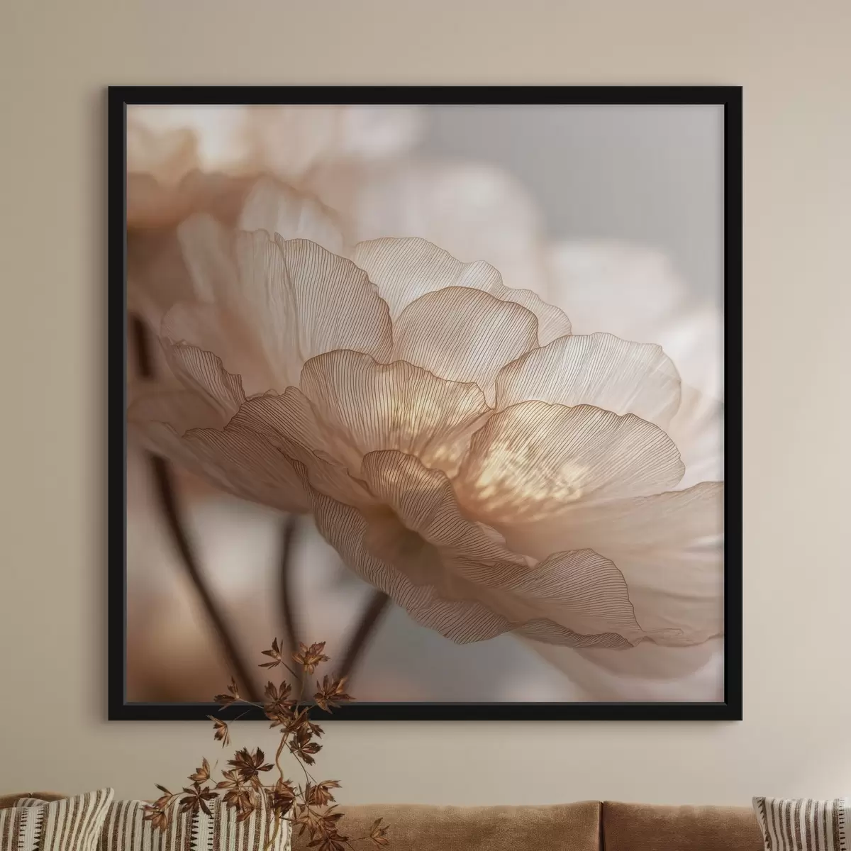 Poster Zarte Blume in hellem Glanz f45822