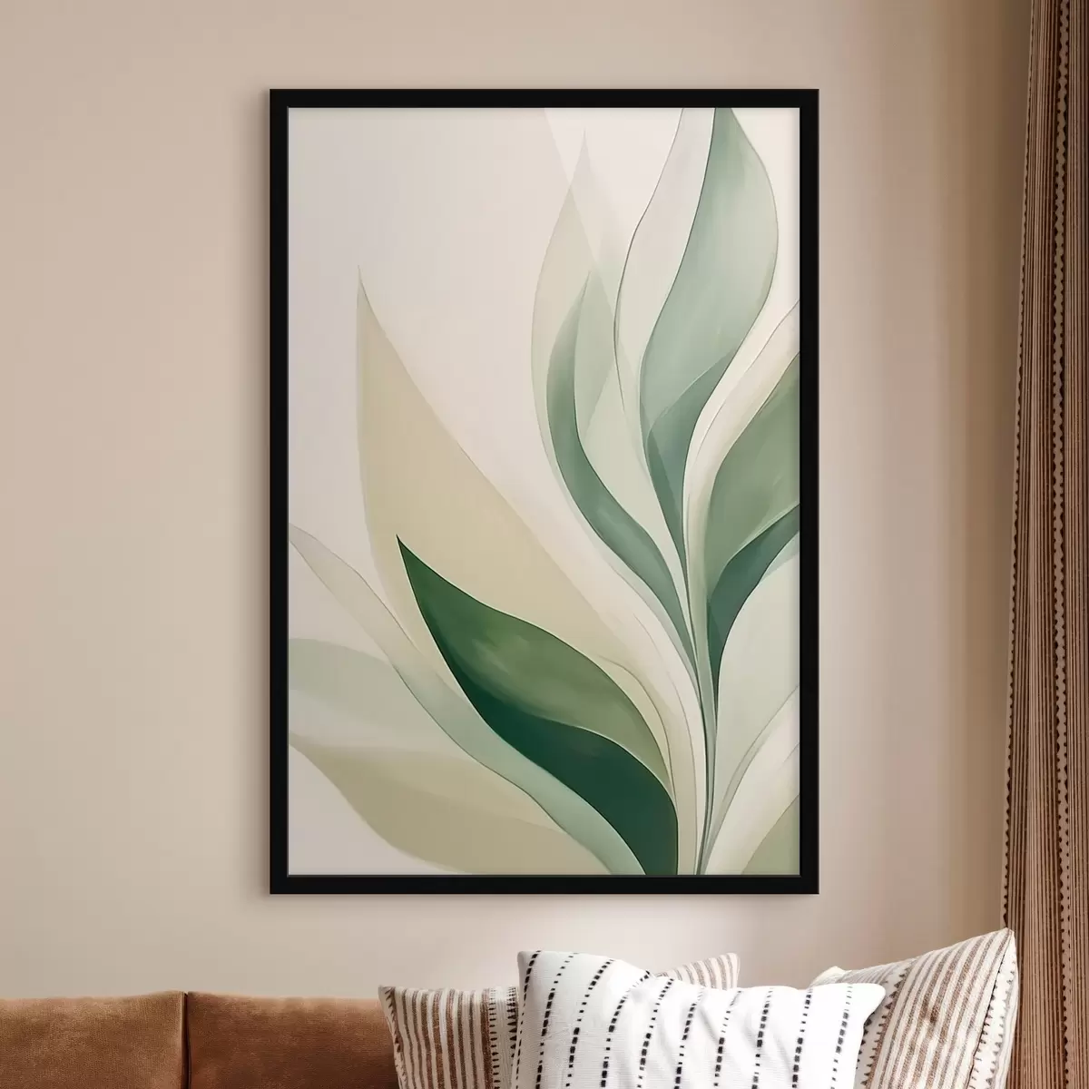 Poster Abstrakte grüne Blätter f45831