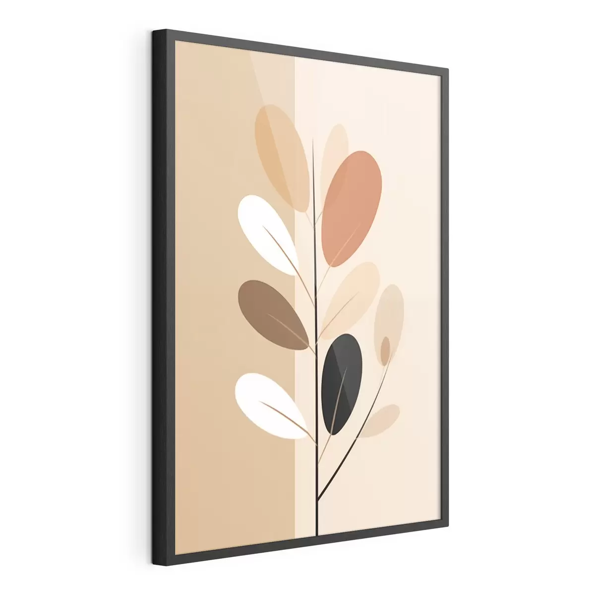 Poster Minimalistischer Ast mit Blättern f45834