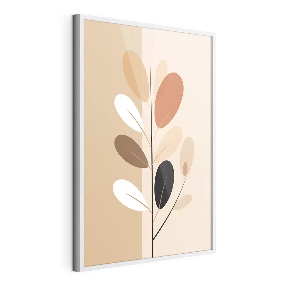 Poster Minimalistischer Ast mit Blättern f45834