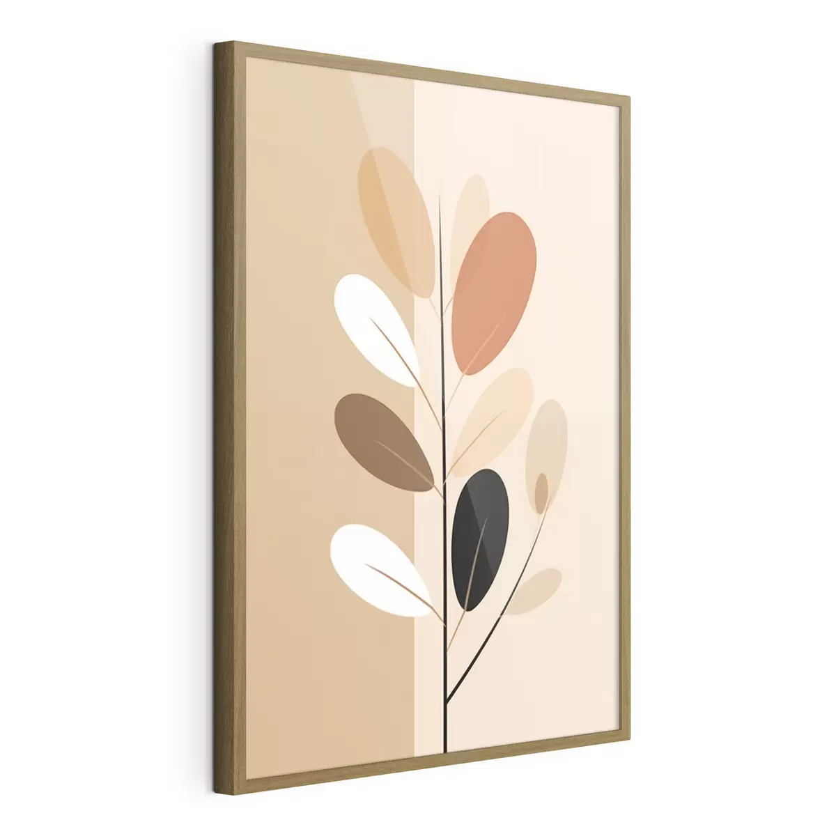 Poster Minimalistischer Ast mit Blättern f45834