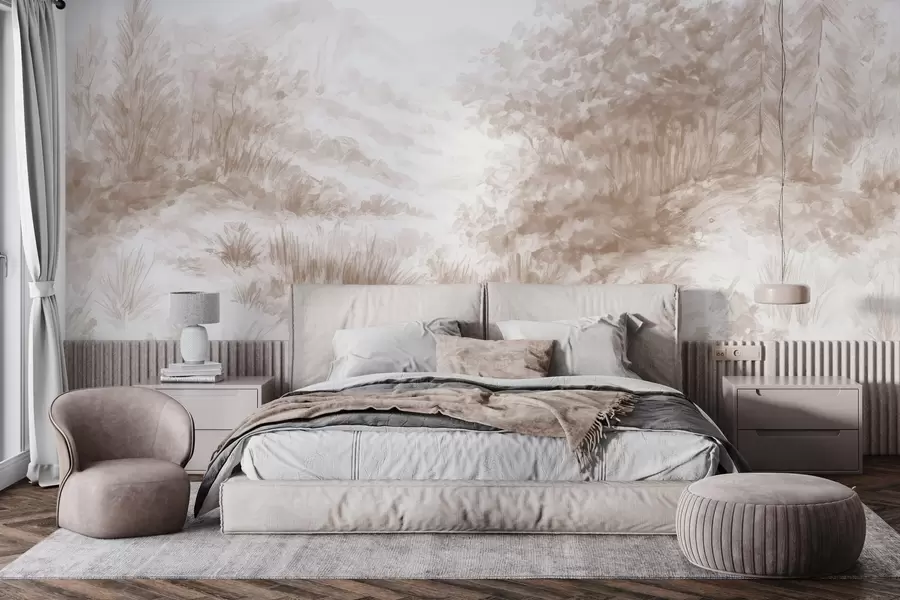 Fototapete Farbenfrohe Konturen w04572v1