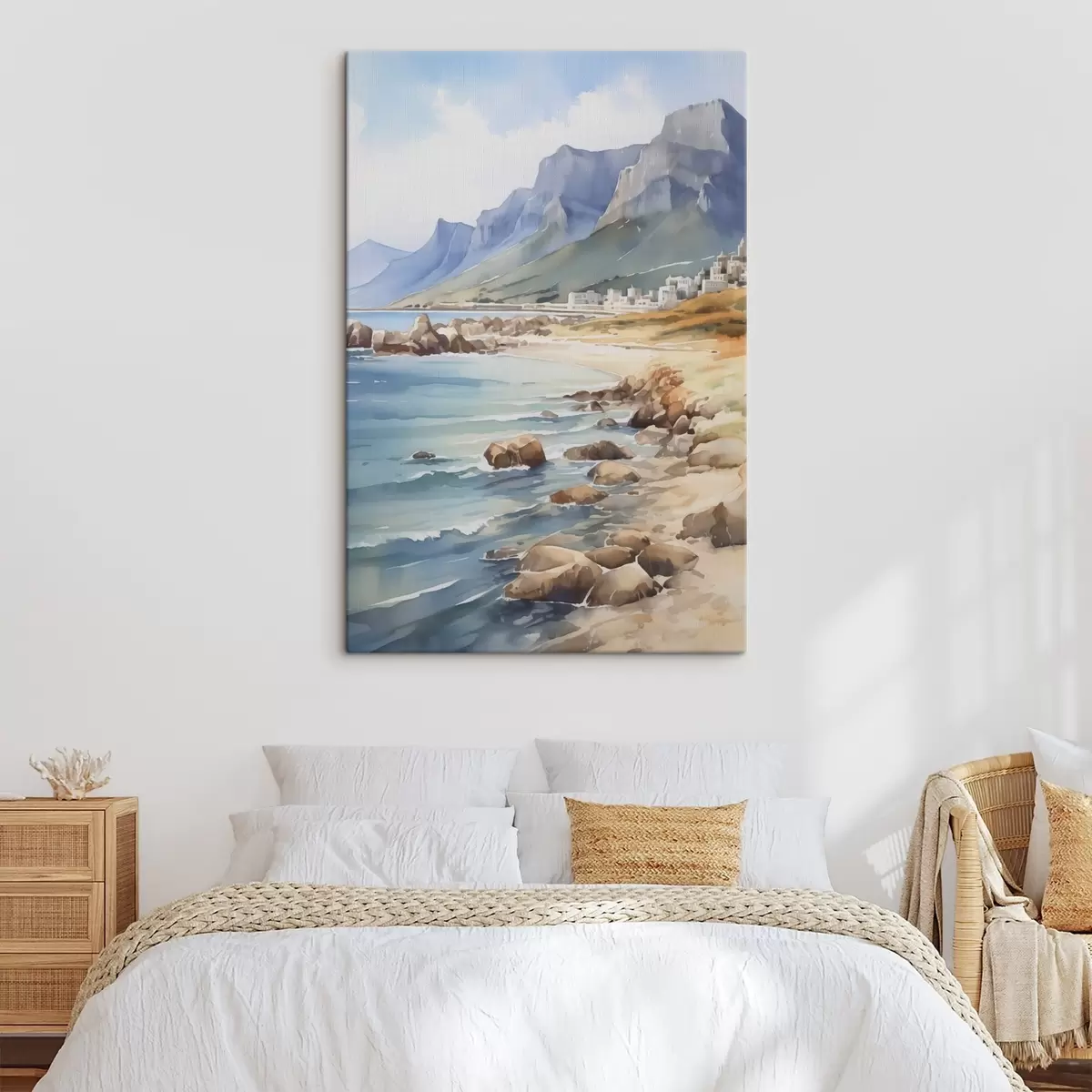 Fototapete Seashore-Imitation von Aquarell s45978