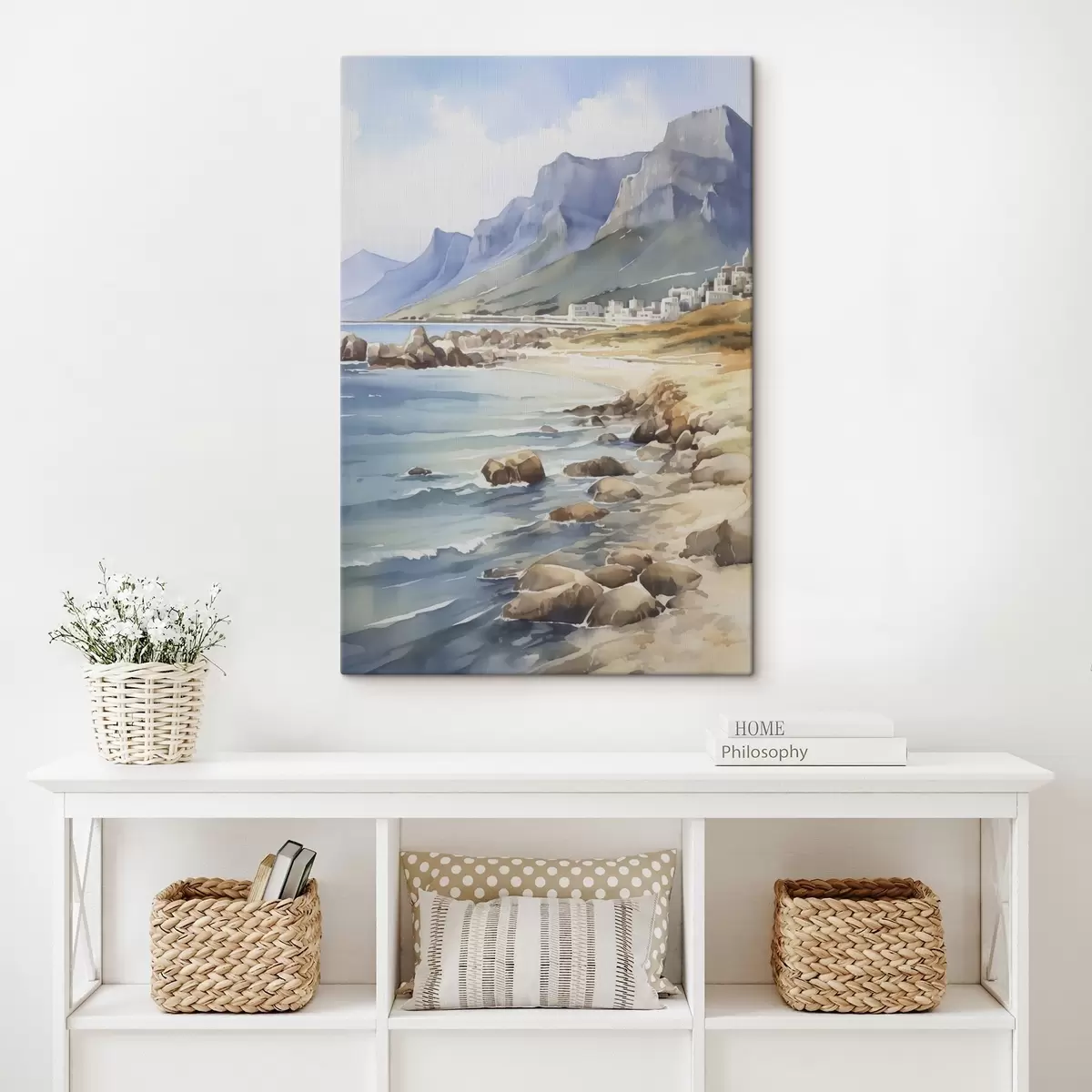 Fototapete Seashore-Imitation von Aquarell s45978