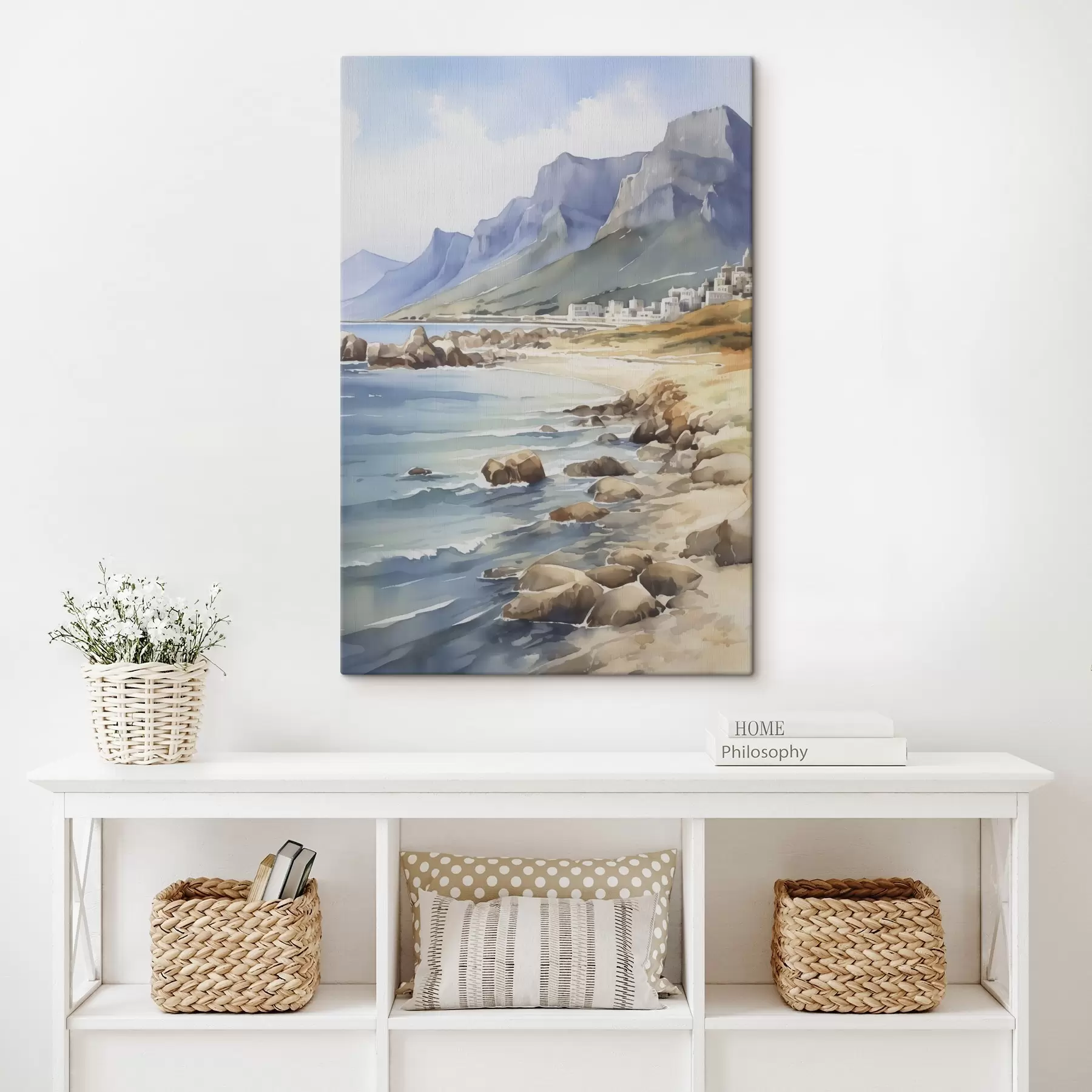 Fototapete Seashore-Imitation von Aquarell s45978