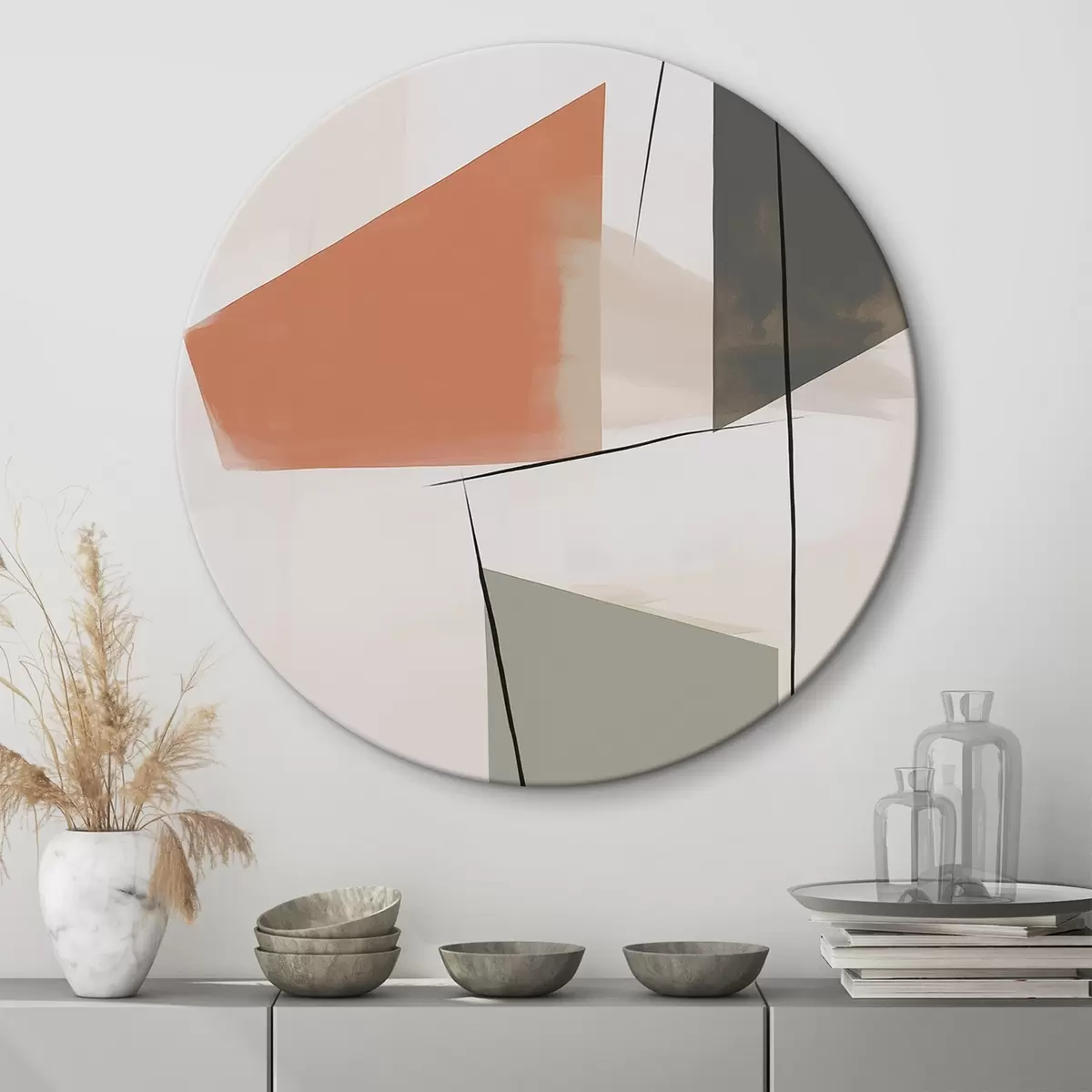 Runde Wandbilder Geometrische Abstraktion r45975