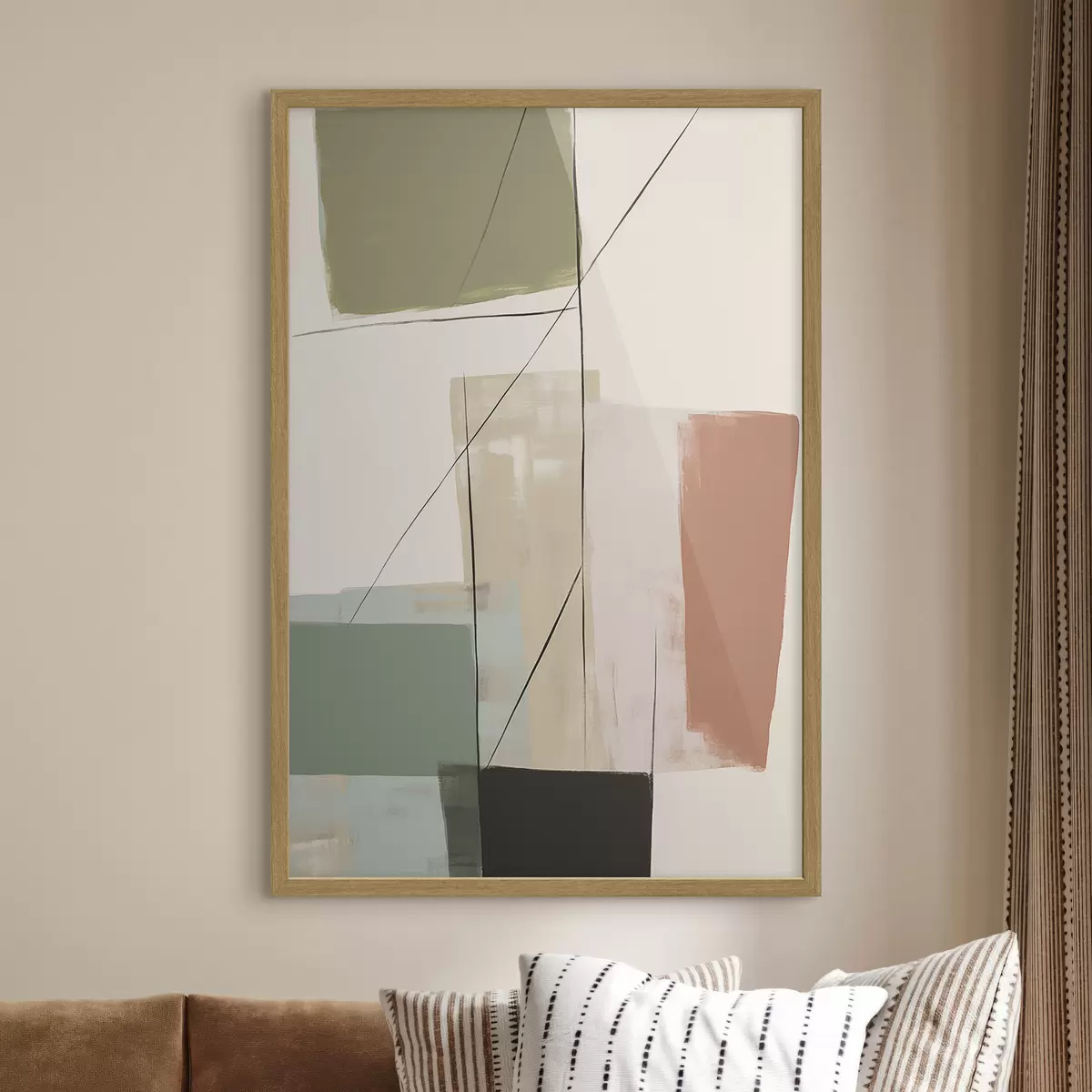 Poster Abstraktion mit Imitation von Abriebspuren f45974
