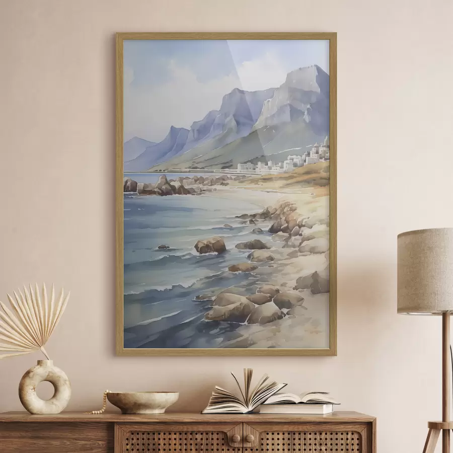 Fototapete Seashore-Imitation von Aquarell f45978