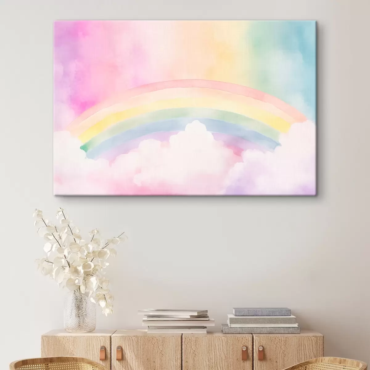 Fototapete Regenbogenwolken s45954