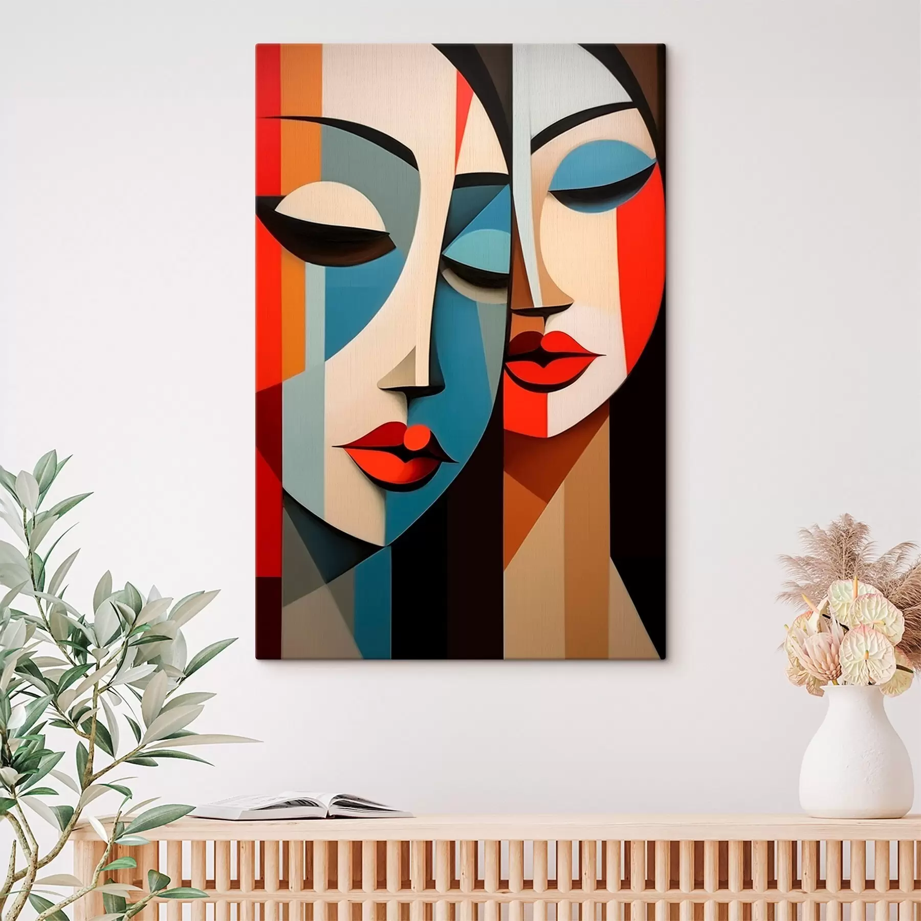 Fototapete Geometrisches Frauenporträt s45966