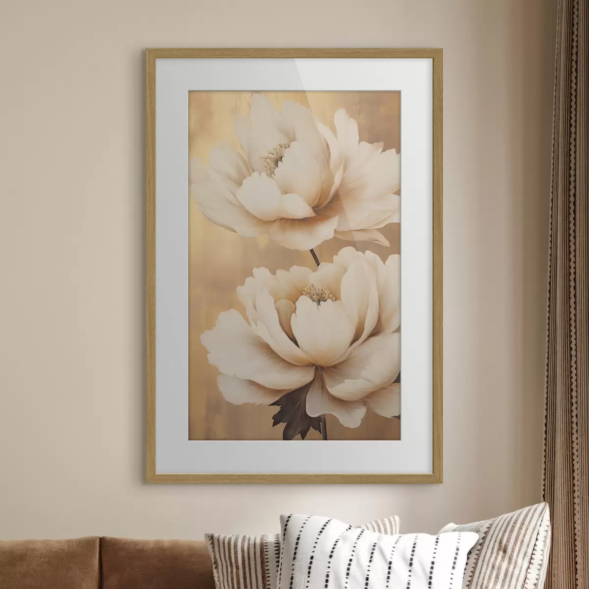 Poster Pfingstrosen und Augenblick f45956