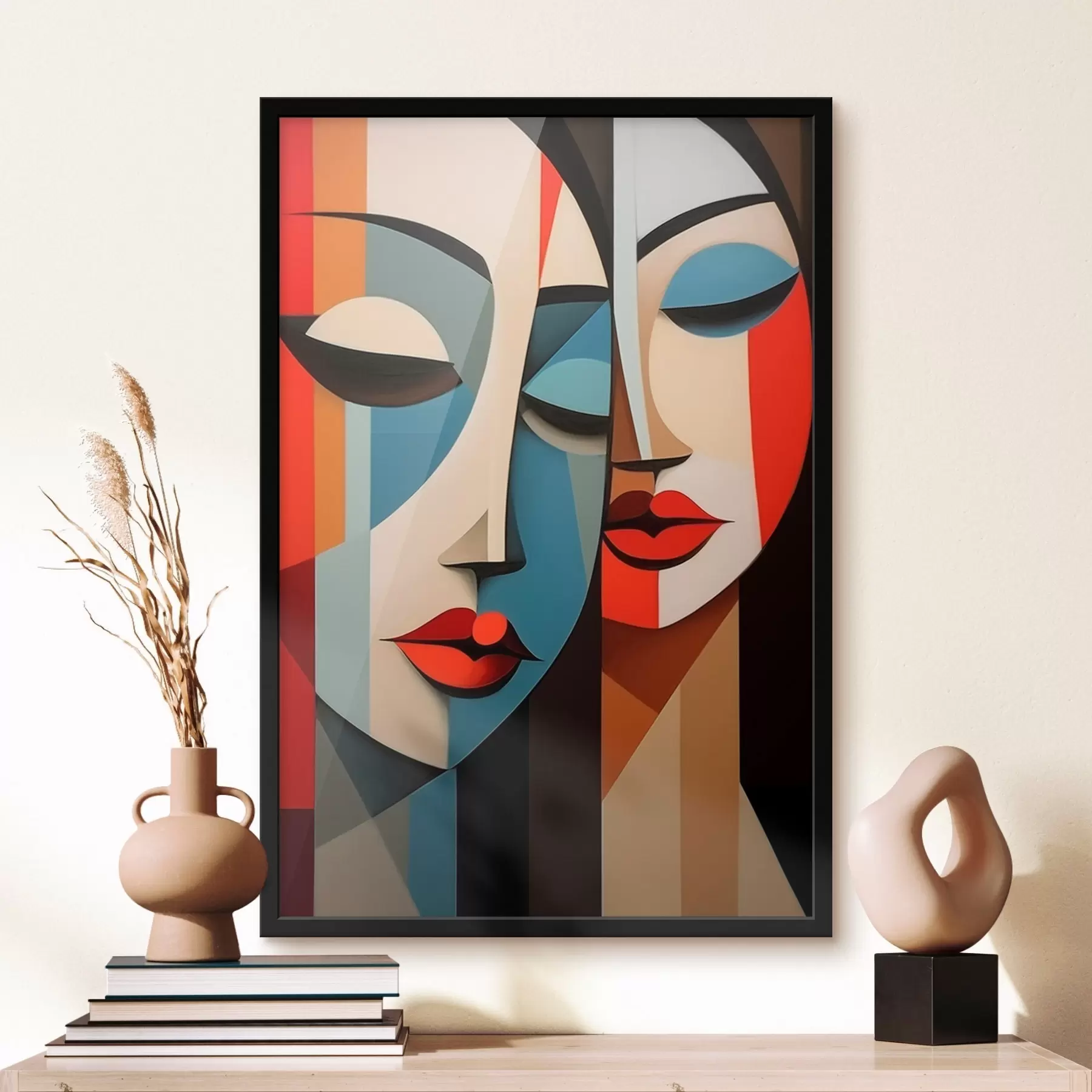 Fototapete Geometrisches Frauenporträt f45966