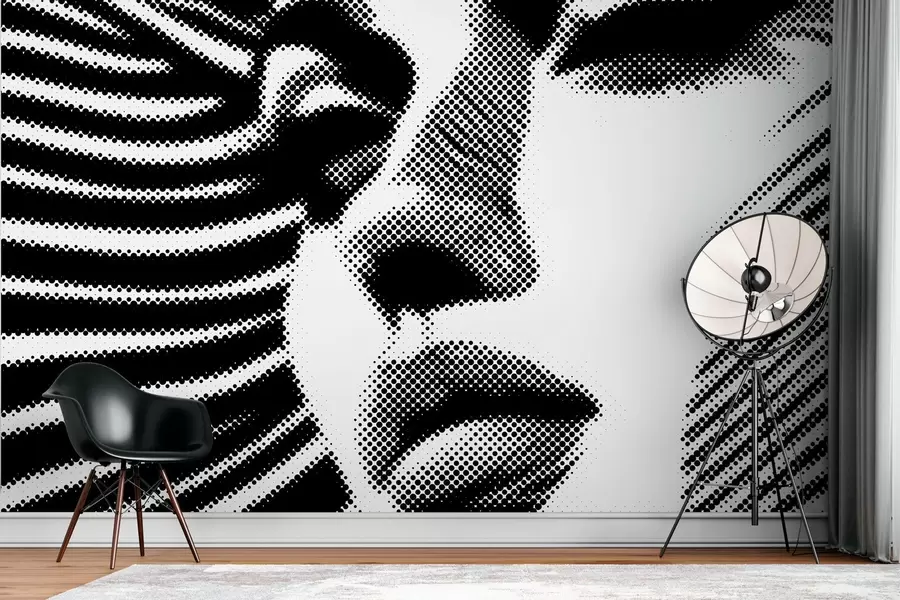 Fototapete Gesicht einer Frau im Pop-Art-Stil w04504
