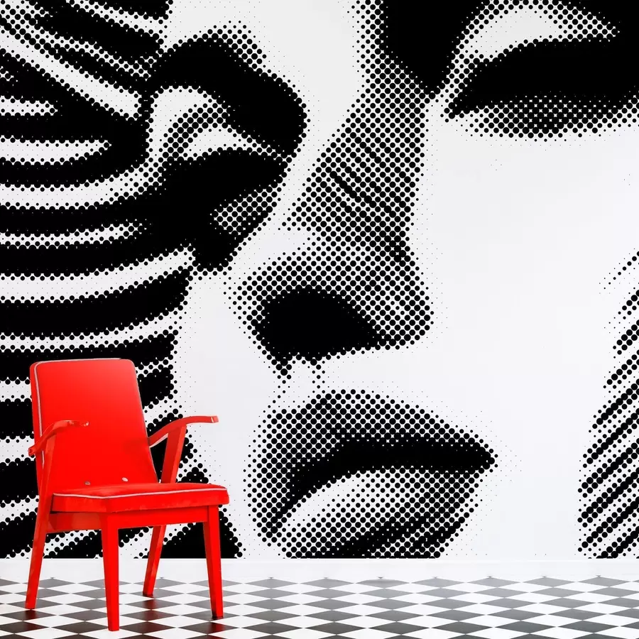 Fototapete Gesicht einer Frau im Pop-Art-Stil w04504