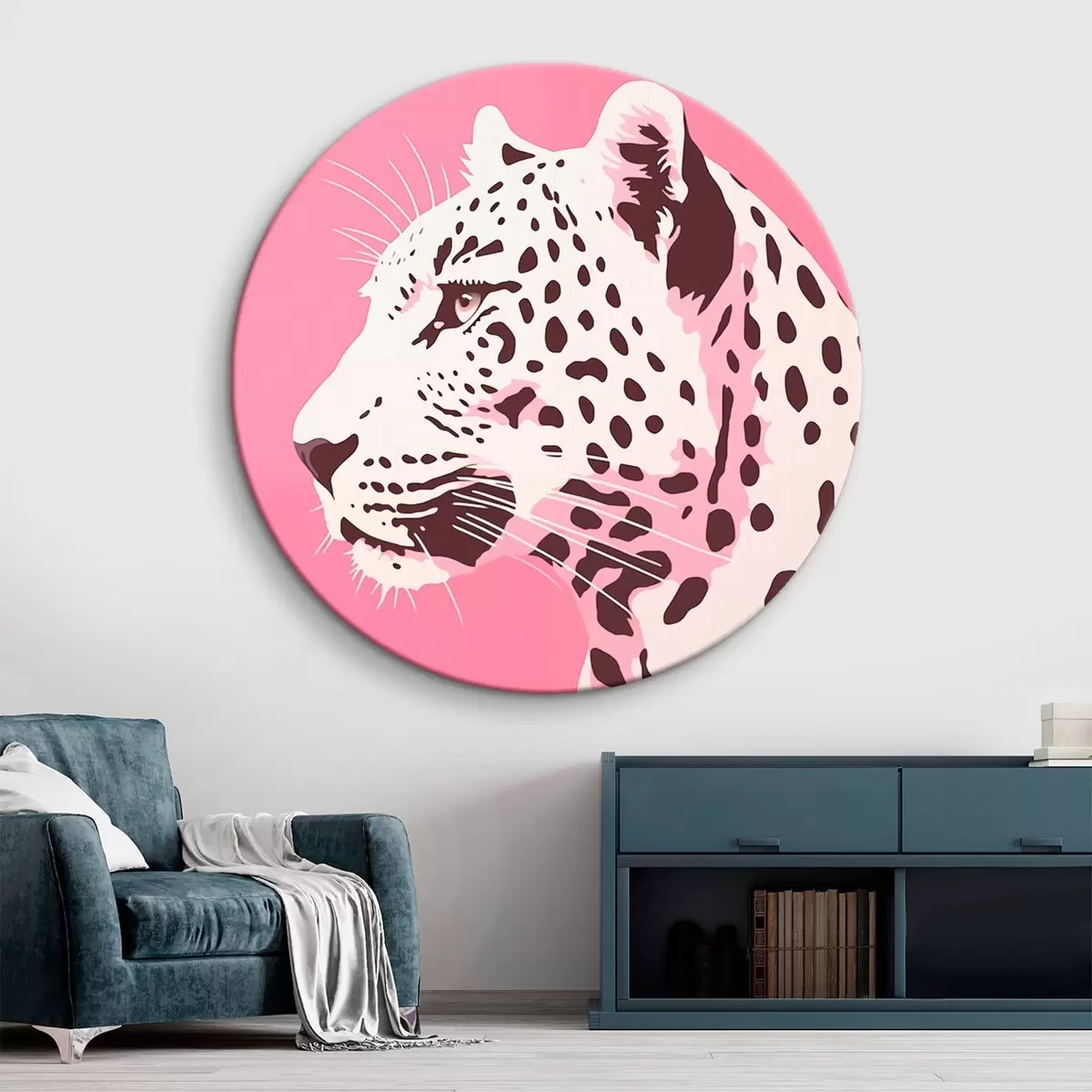 Runde Wandbilder Leopard r45962
