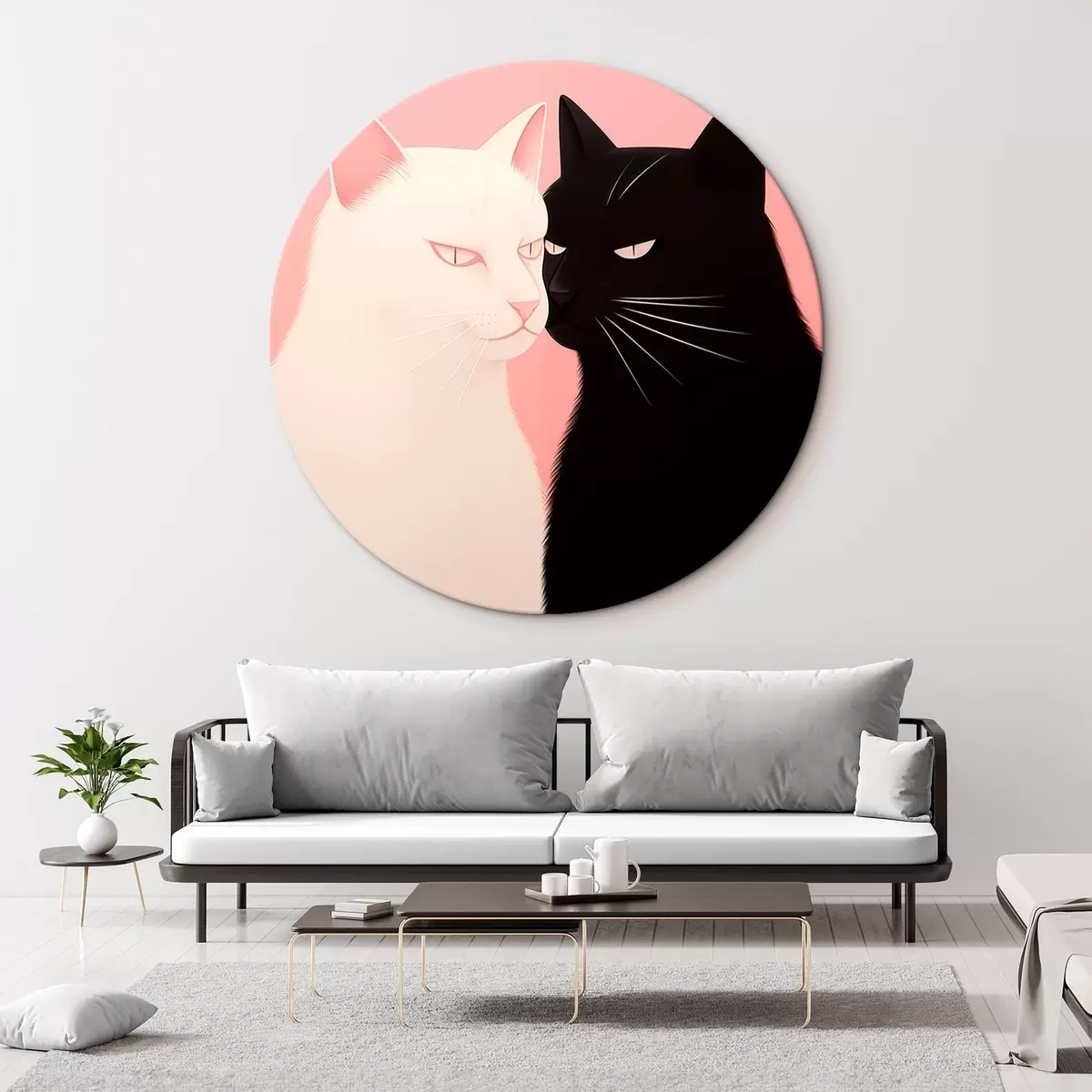 Runde Wandbilder Katzen r45961