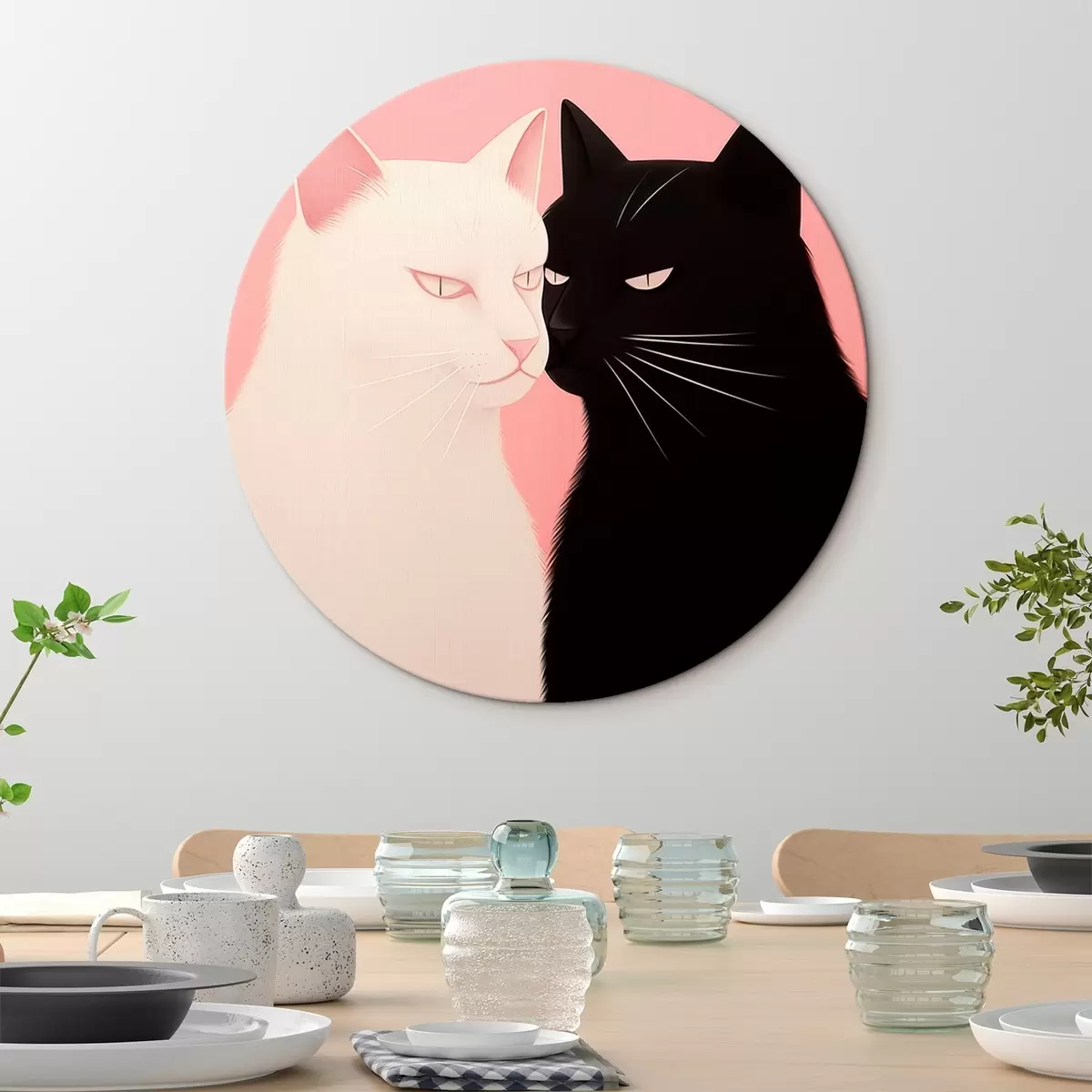 Runde Wandbilder Katzen r45961