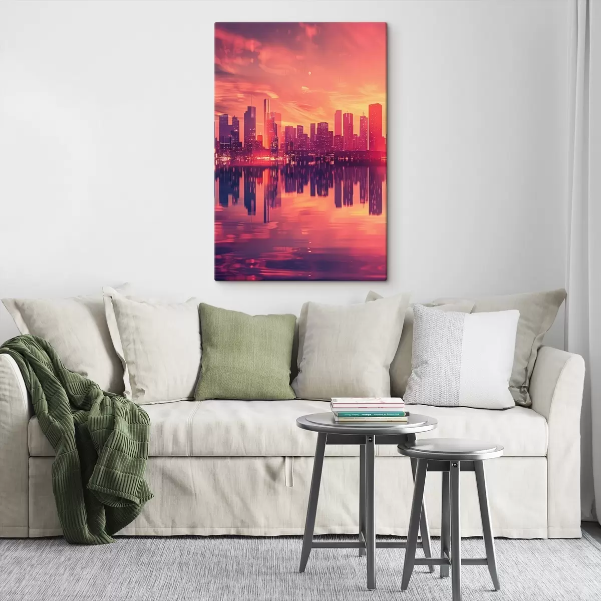 Fototapete Stadt bei Sonnenuntergang s45658