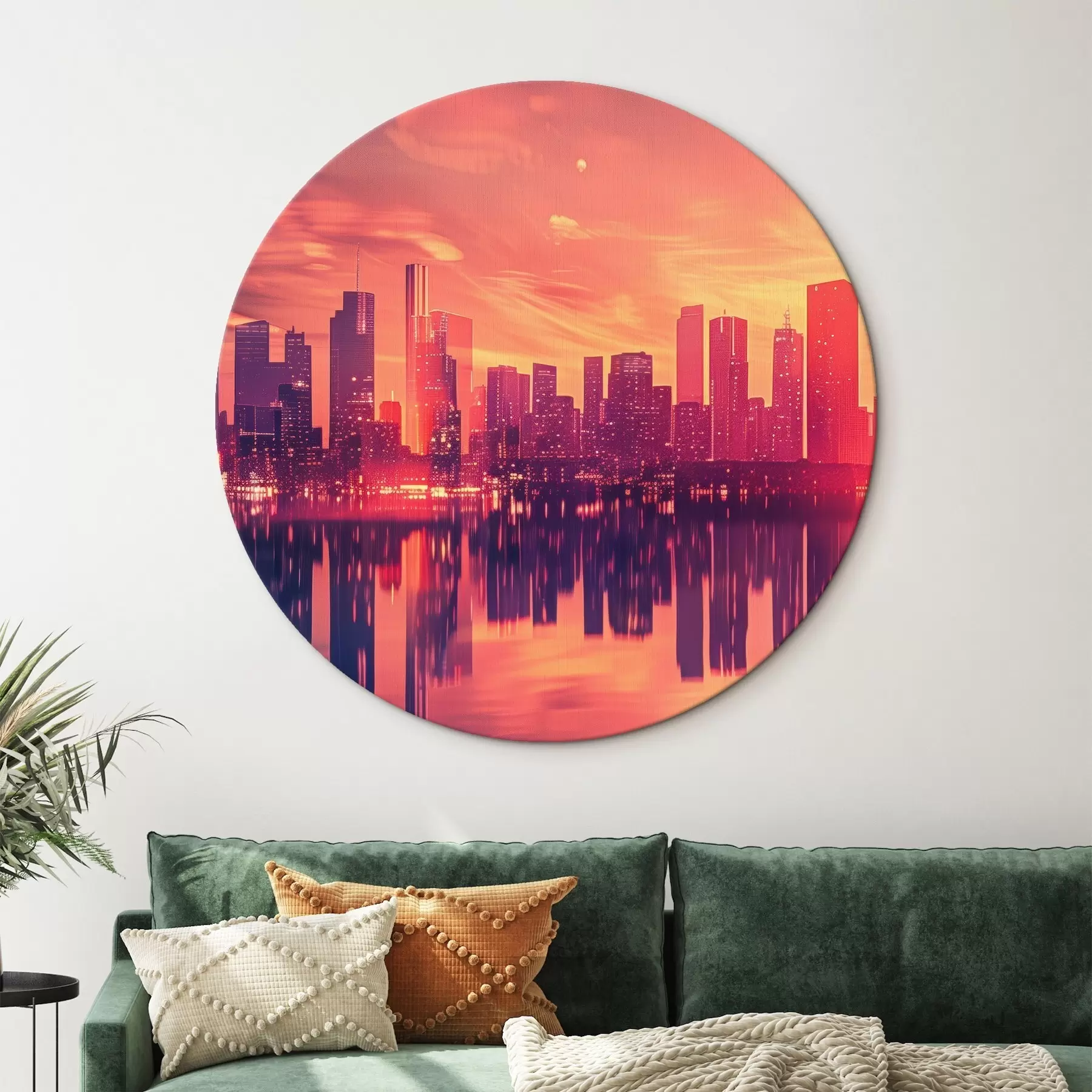 Fototapete Stadt bei Sonnenuntergang r45658