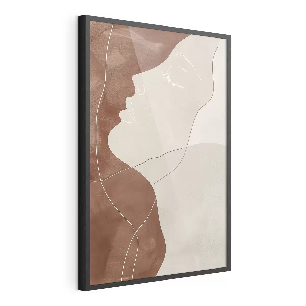 Poster Abstraktion, Silhouette eines Mädchens f45656