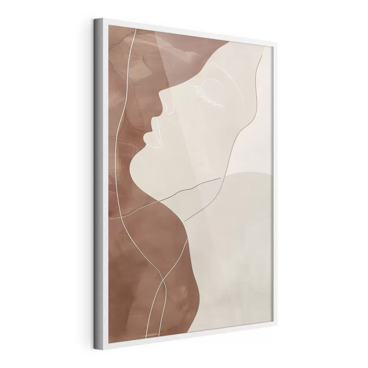 Poster Abstraktion, Silhouette eines Mädchens f45656