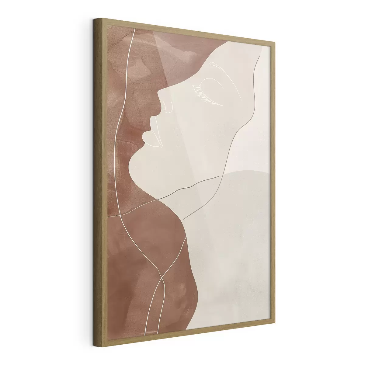 Poster Abstraktion, Silhouette eines Mädchens f45656